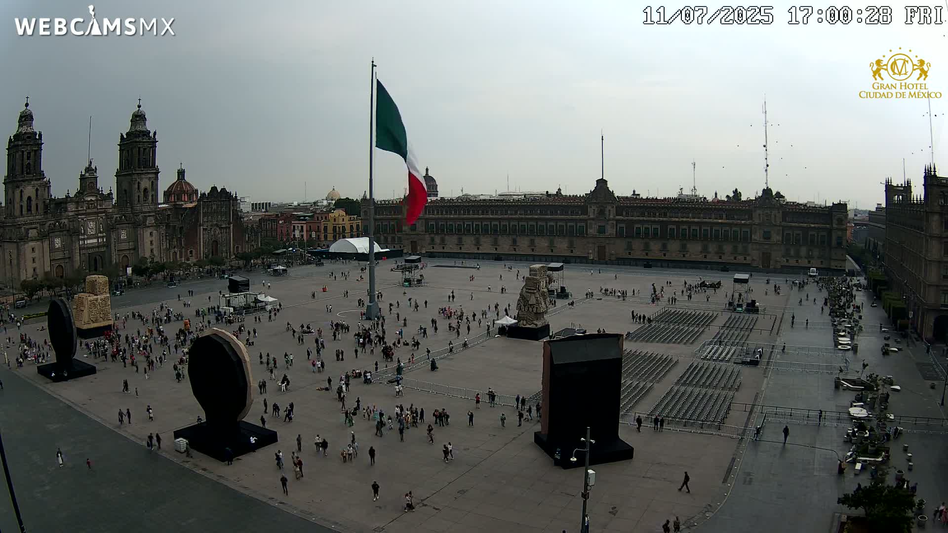 Plaza de la Constitución, Zocalo Square Ciudad de México Live Cam - Centro, Ciudad de Mexico, Mexico