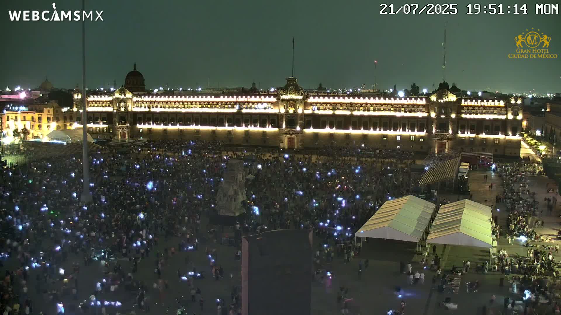 Plaza de la Constitución, Zocalo Square Ciudad de México Live Cam - Centro, Ciudad de Mexico, Mexico