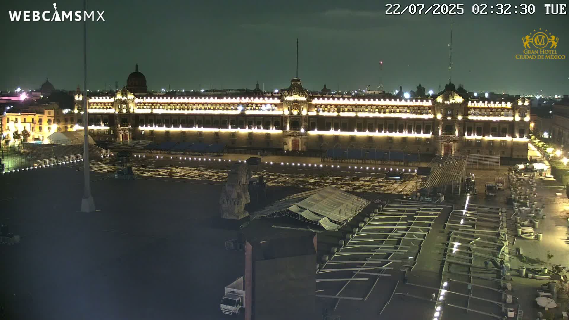 Plaza de la Constitución, Zocalo Square Ciudad de México Live Cam - Centro, Ciudad de Mexico, Mexico