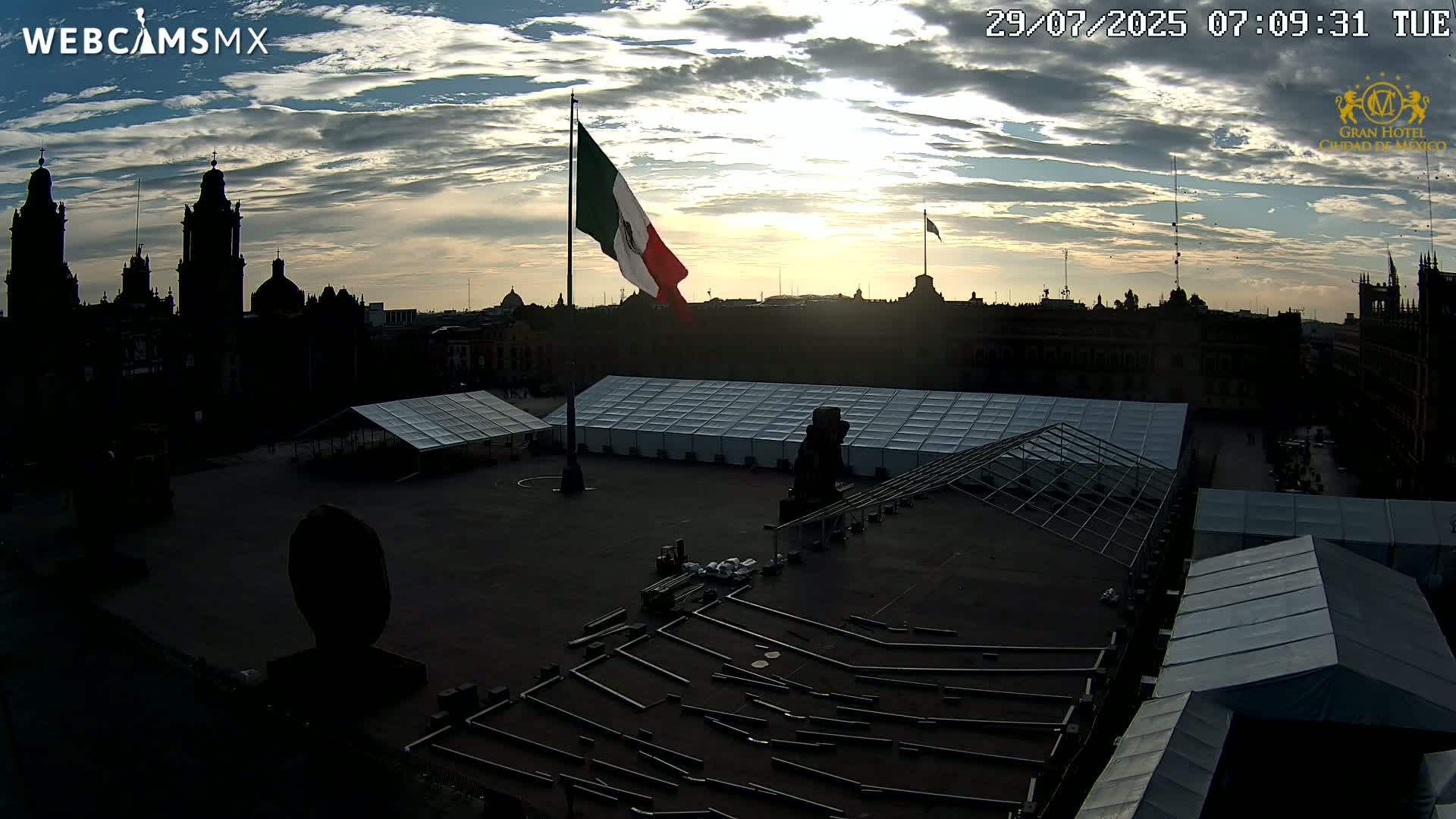 Plaza de la Constitución, Zocalo Square Ciudad de México Live Cam - Centro, Ciudad de Mexico, Mexico