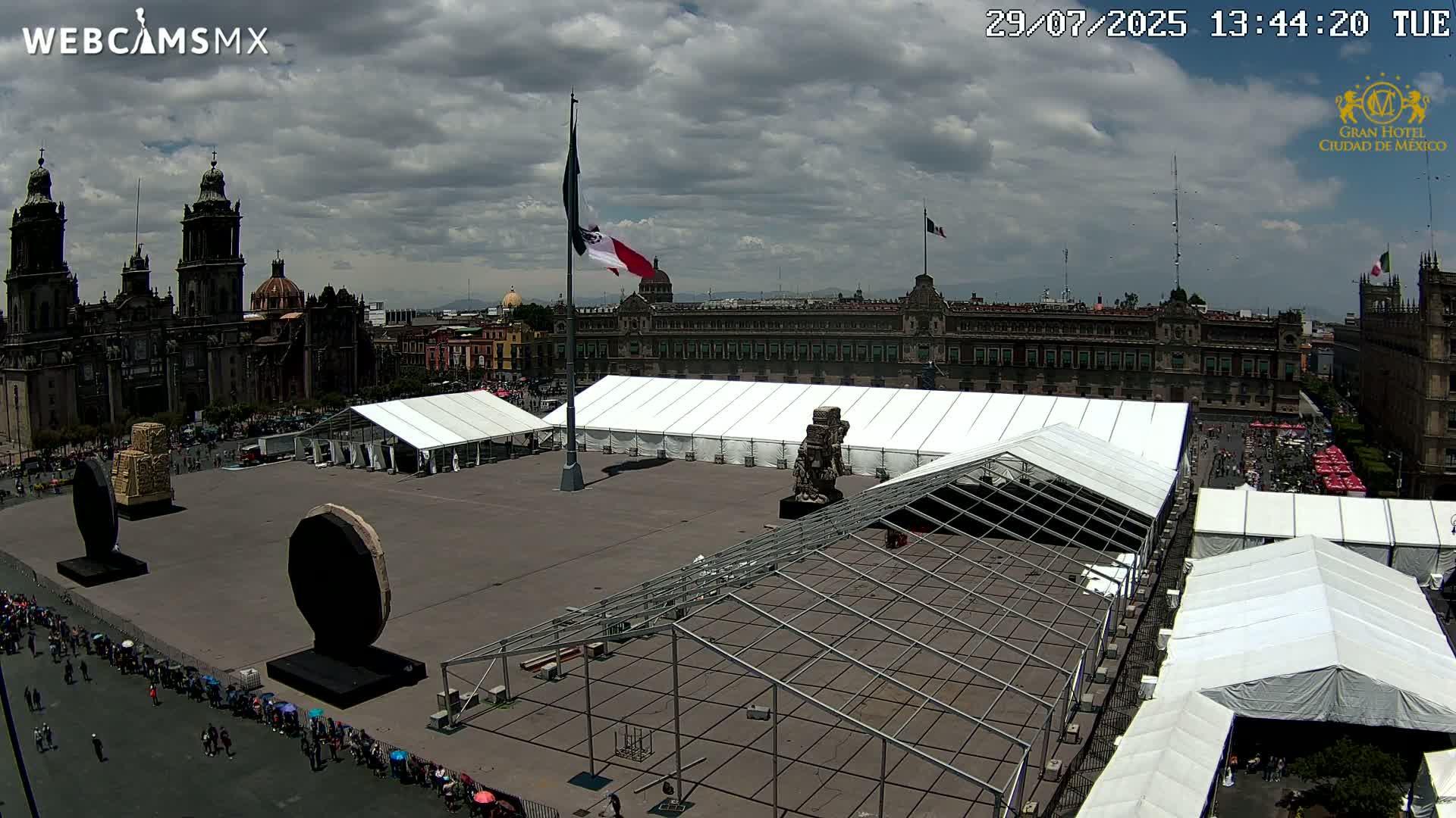Plaza de la Constitución, Zocalo Square Ciudad de México Live Cam - Centro, Ciudad de Mexico, Mexico
