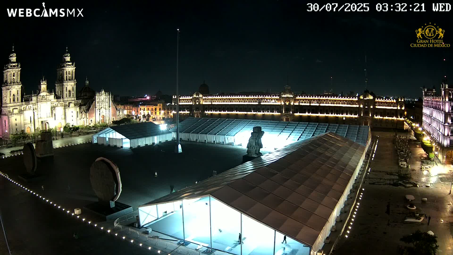 Plaza de la Constitución, Zocalo Square Ciudad de México Live Cam - Centro, Ciudad de Mexico, Mexico