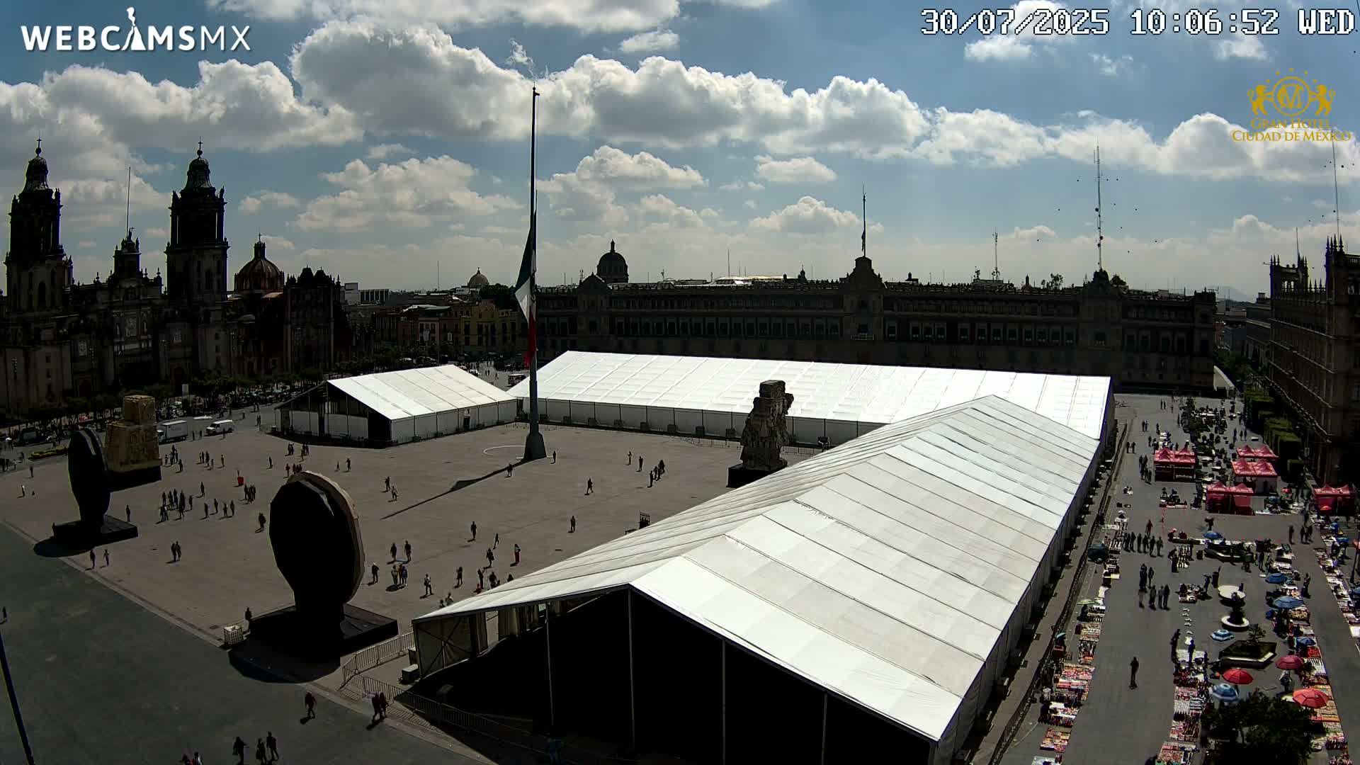 Plaza de la Constitución, Zocalo Square Ciudad de México Live Cam - Centro, Ciudad de Mexico, Mexico