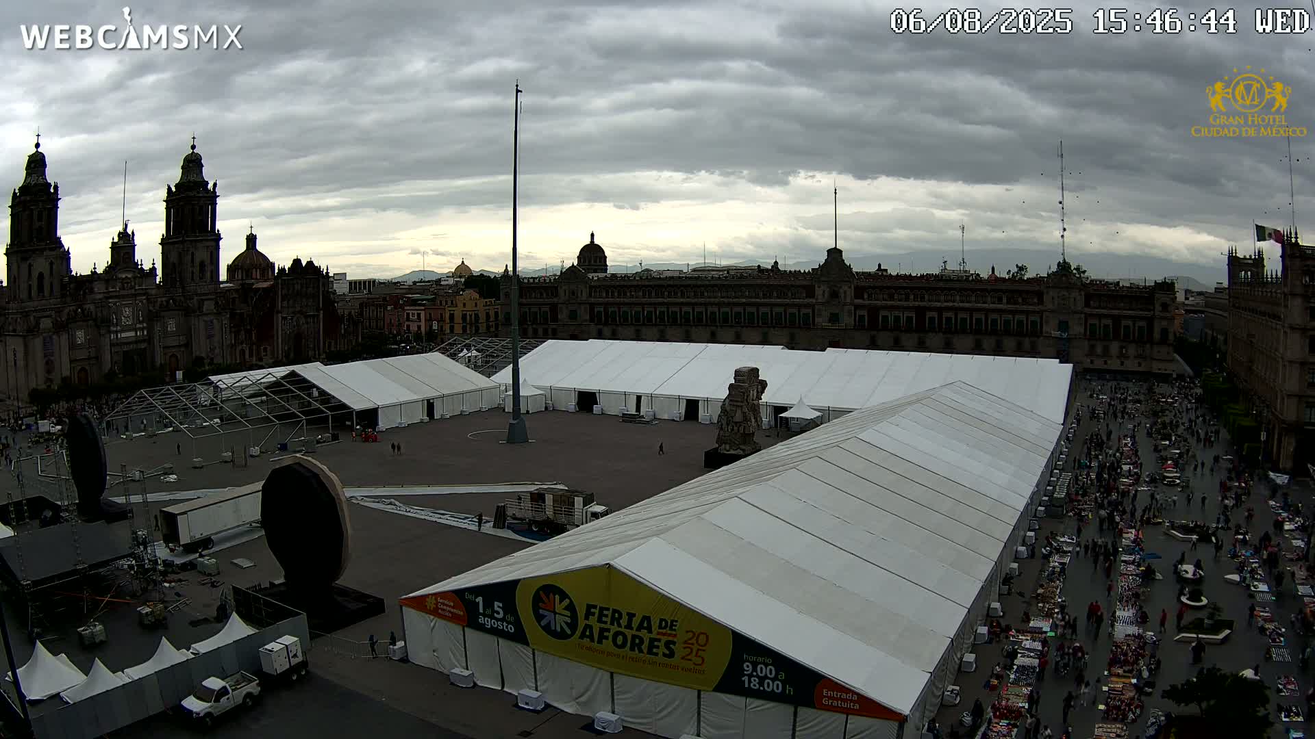 Plaza de la Constitución, Zocalo Square Ciudad de México Live Cam - Centro, Ciudad de Mexico, Mexico