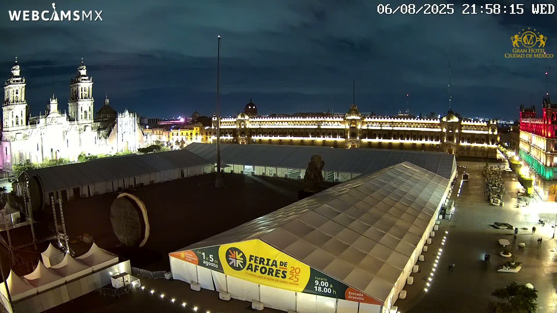 Plaza de la Constitución, Zocalo Square Ciudad de México Live Cam - Centro, Ciudad de Mexico, Mexico