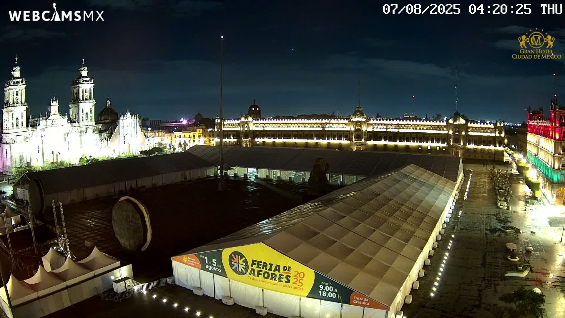 Plaza de la Constitución, Zocalo Square Ciudad de México Live Cam - Centro, Ciudad de Mexico, Mexico