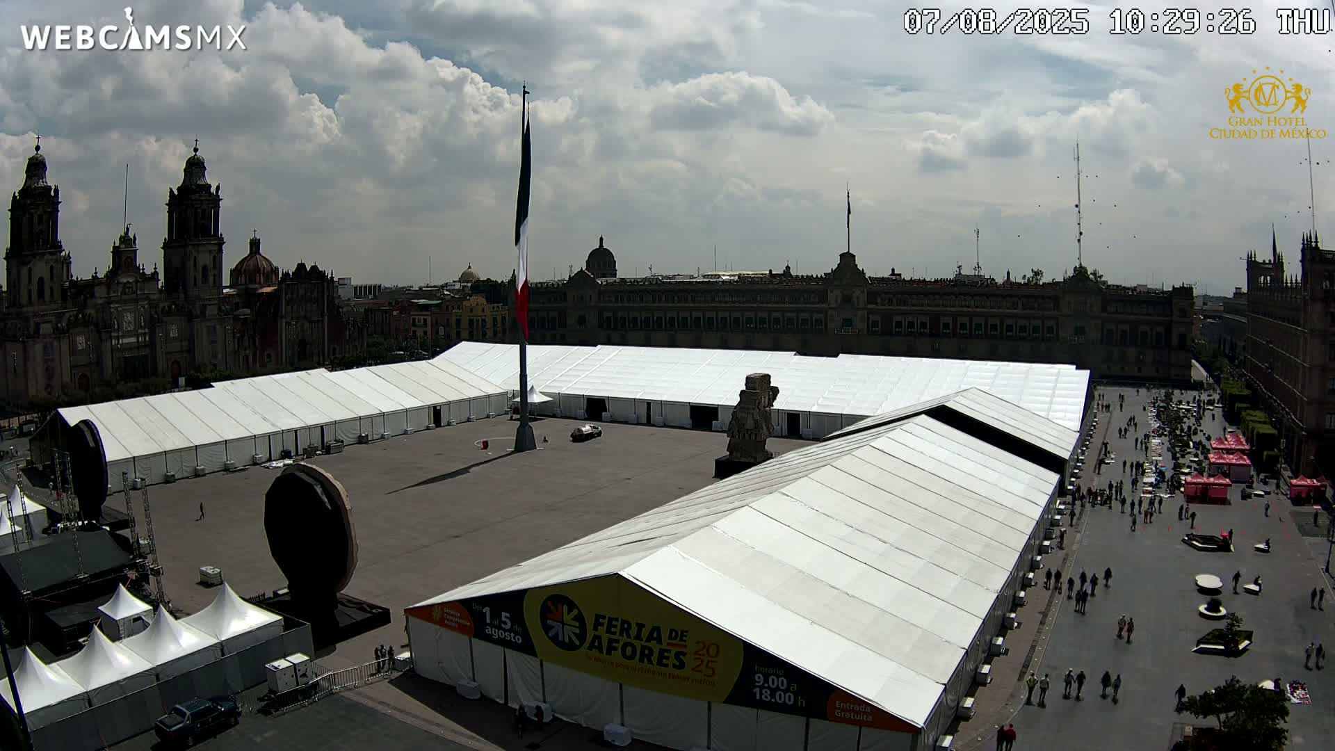 Plaza de la Constitución, Zocalo Square Ciudad de México Live Cam - Centro, Ciudad de Mexico, Mexico