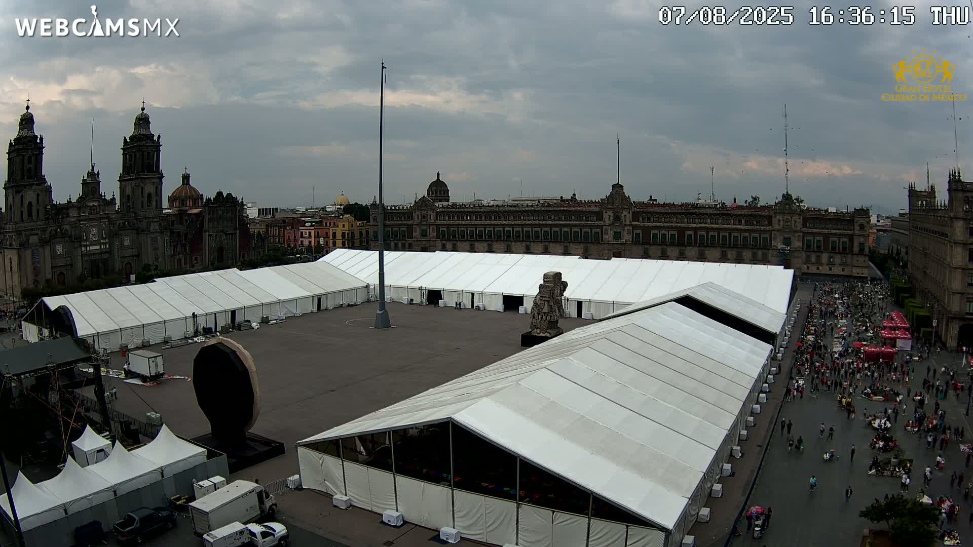 Plaza de la Constitución, Zocalo Square Ciudad de México Live Cam - Centro, Ciudad de Mexico, Mexico