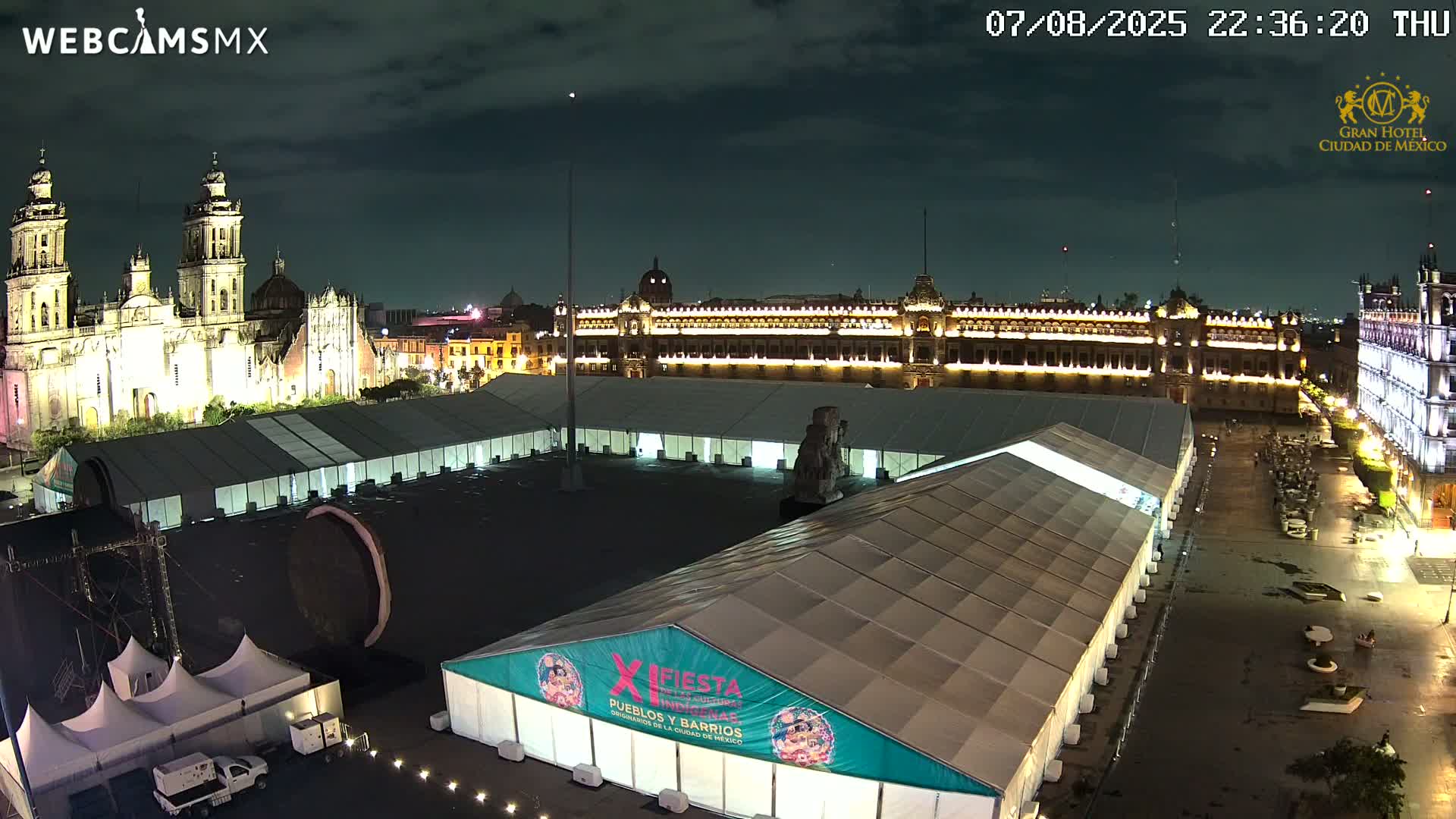 Plaza de la Constitución, Zocalo Square Ciudad de México Live Cam - Centro, Ciudad de Mexico, Mexico