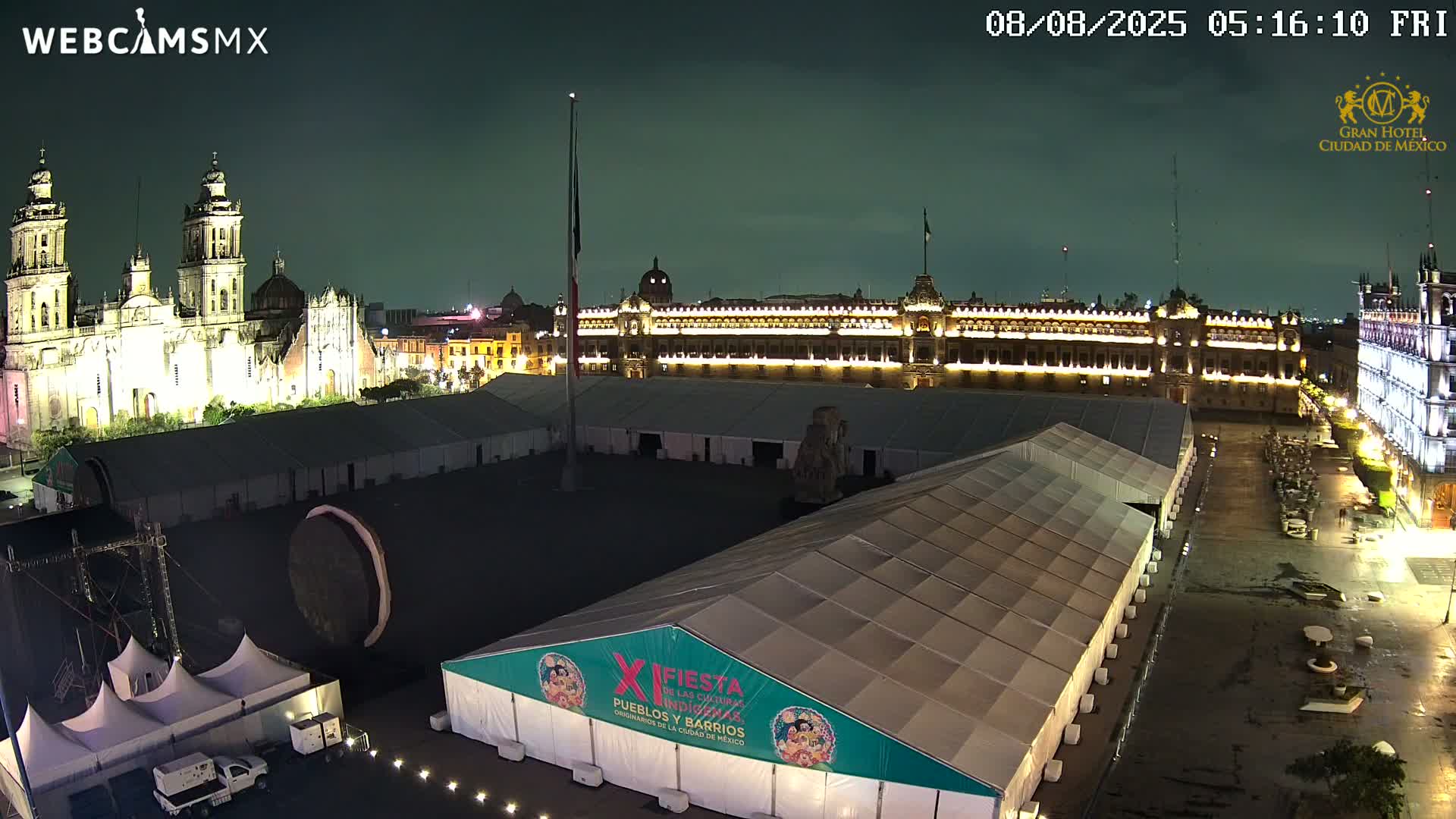 Plaza de la Constitución, Zocalo Square Ciudad de México Live Cam - Centro, Ciudad de Mexico, Mexico