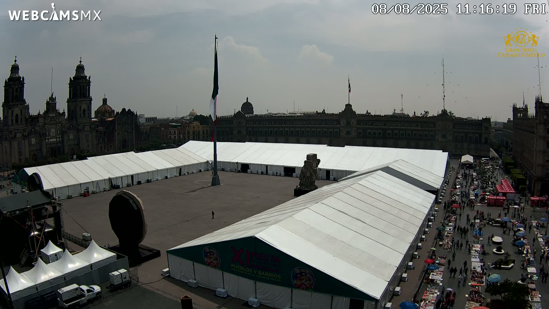Plaza de la Constitución, Zocalo Square Ciudad de México Live Cam - Centro, Ciudad de Mexico, Mexico