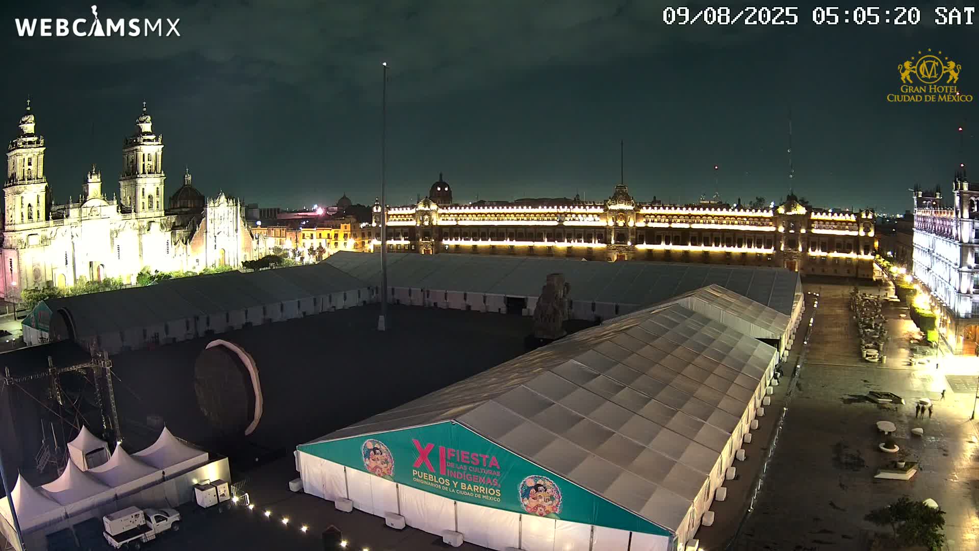 Plaza de la Constitución, Zocalo Square Ciudad de México Live Cam - Centro, Ciudad de Mexico, Mexico