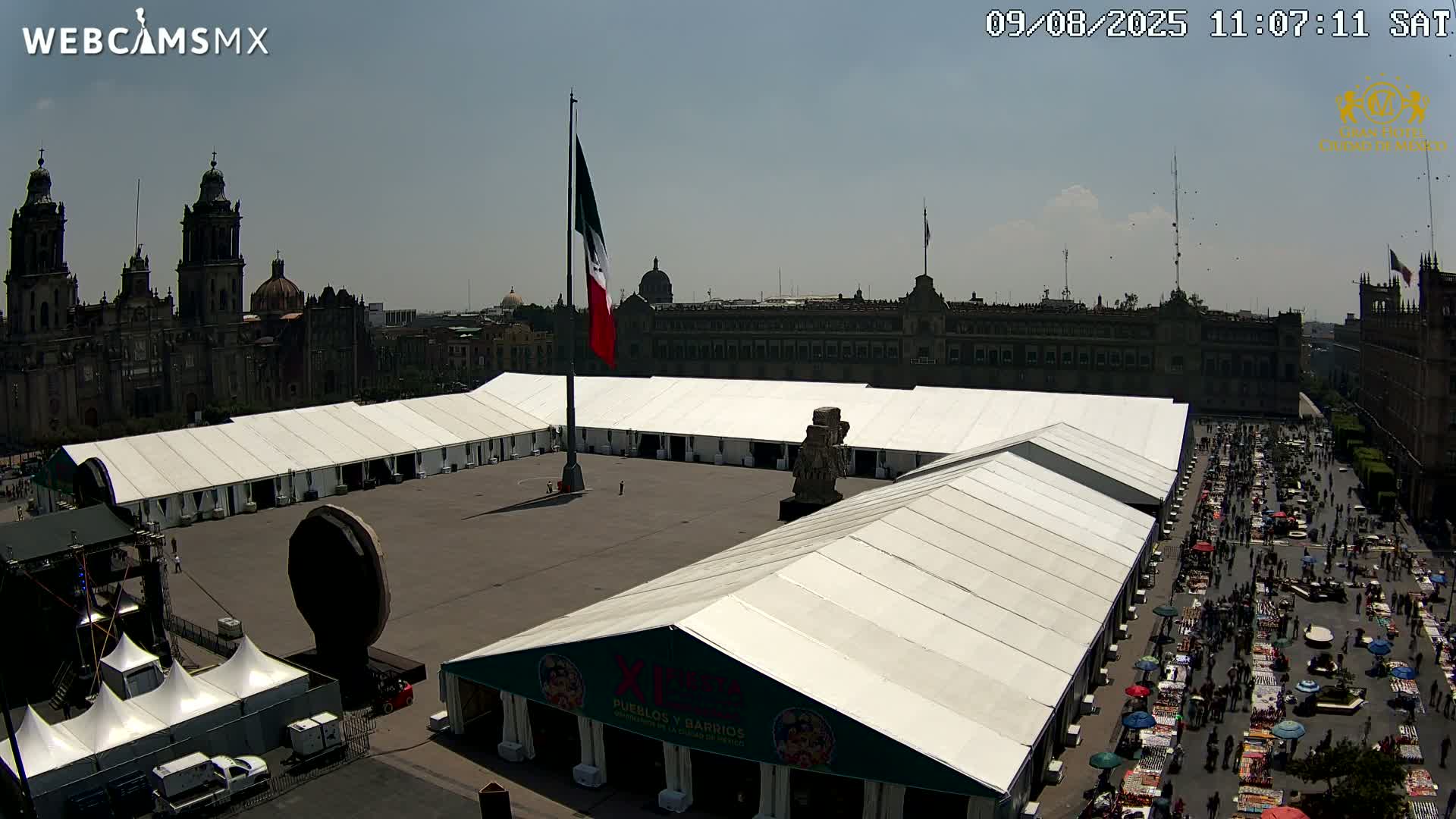 Plaza de la Constitución, Zocalo Square Ciudad de México Live Cam - Centro, Ciudad de Mexico, Mexico