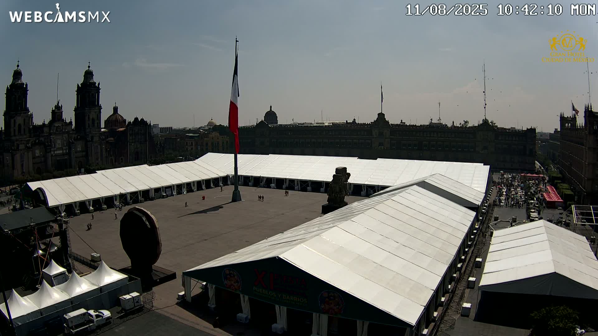Plaza de la Constitución, Zocalo Square Ciudad de México Live Cam - Centro, Ciudad de Mexico, Mexico
