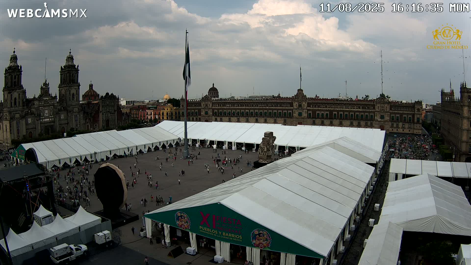 Plaza de la Constitución, Zocalo Square Ciudad de México Live Cam - Centro, Ciudad de Mexico, Mexico