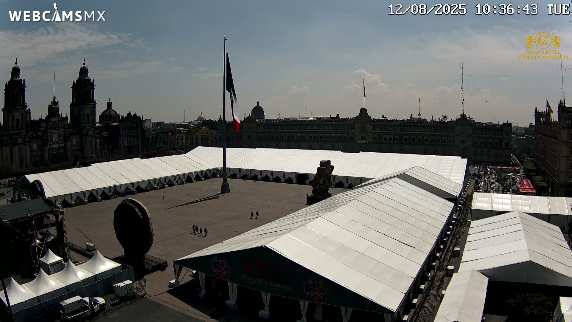 Plaza de la Constitución, Zocalo Square Ciudad de México Live Cam - Centro, Ciudad de Mexico, Mexico
