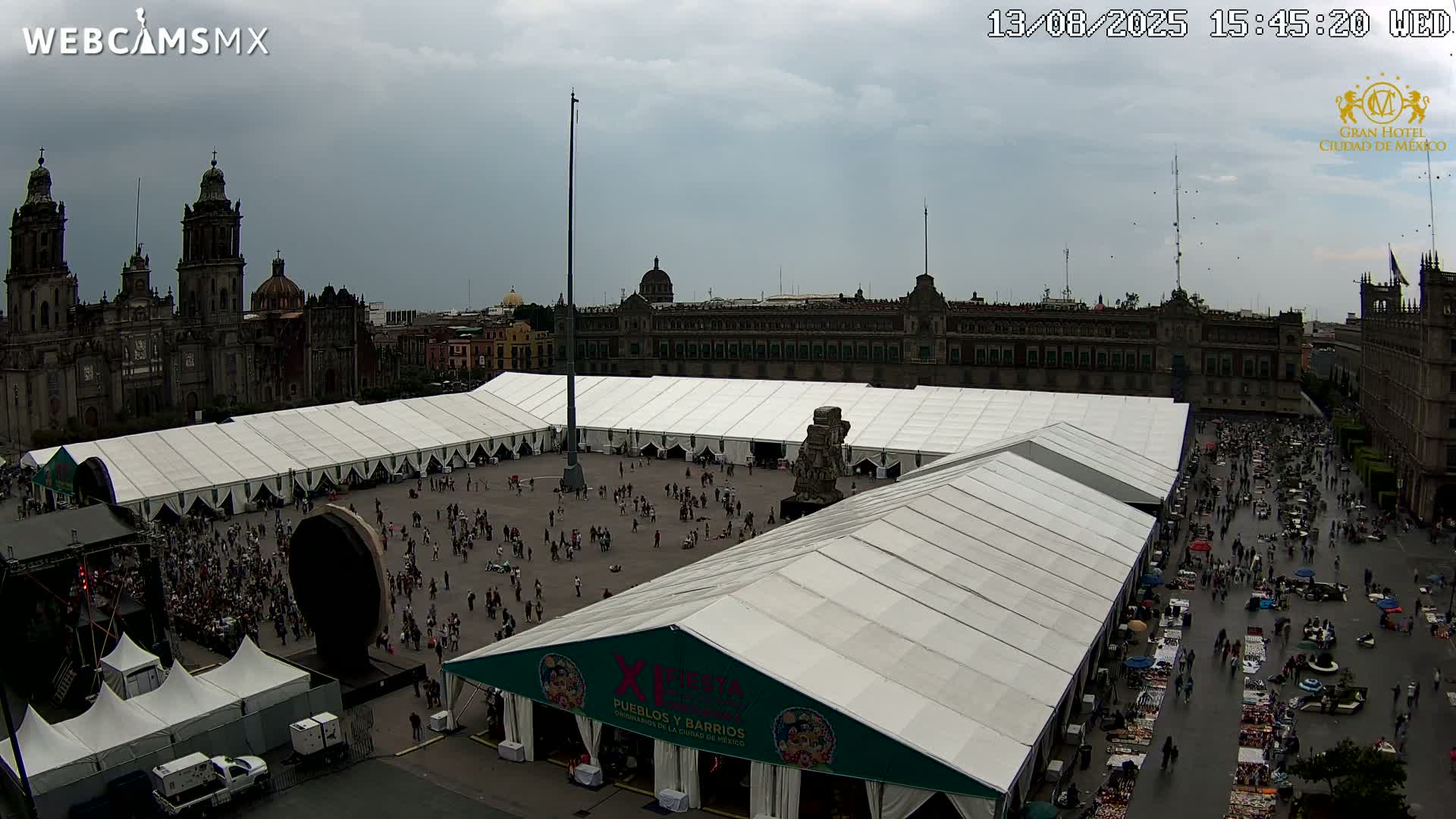 Plaza de la Constitución, Zocalo Square Ciudad de México Live Cam - Centro, Ciudad de Mexico, Mexico