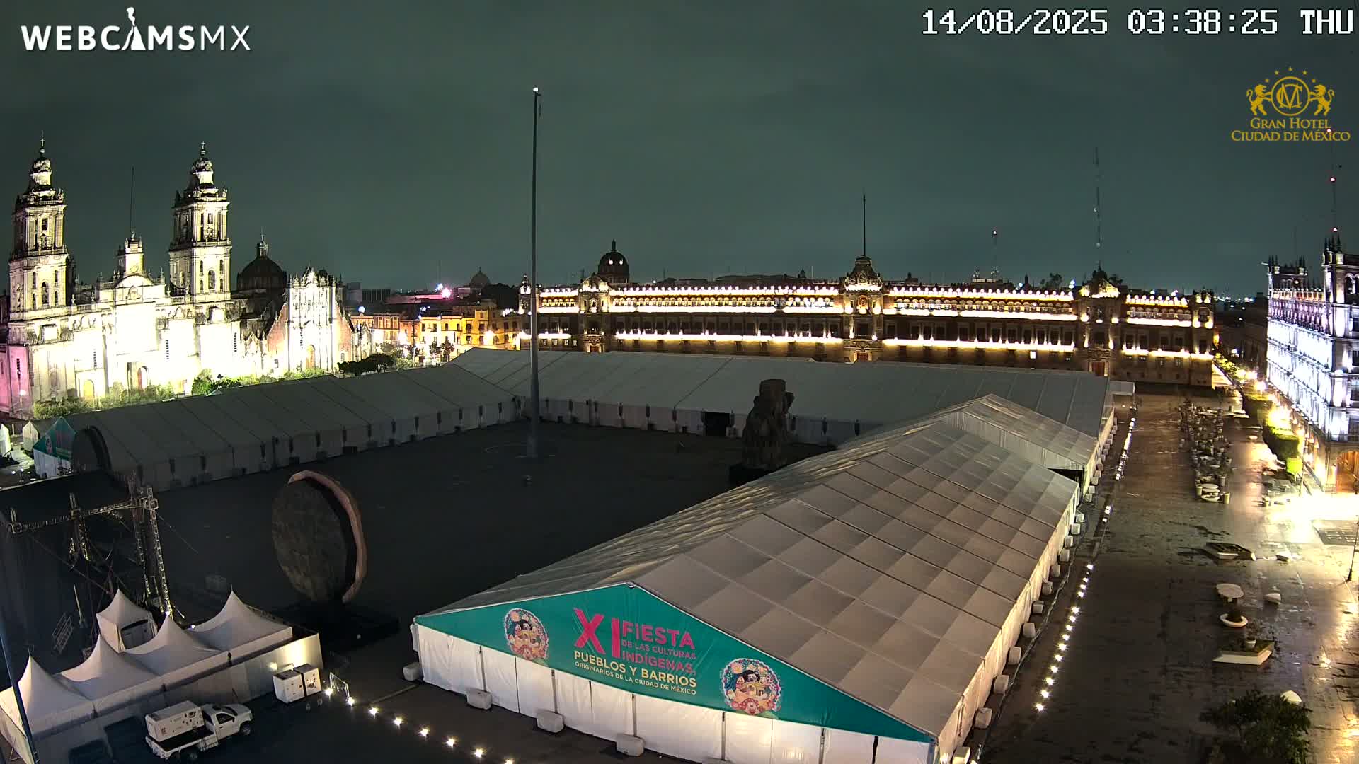 Plaza de la Constitución, Zocalo Square Ciudad de México Live Cam - Centro, Ciudad de Mexico, Mexico