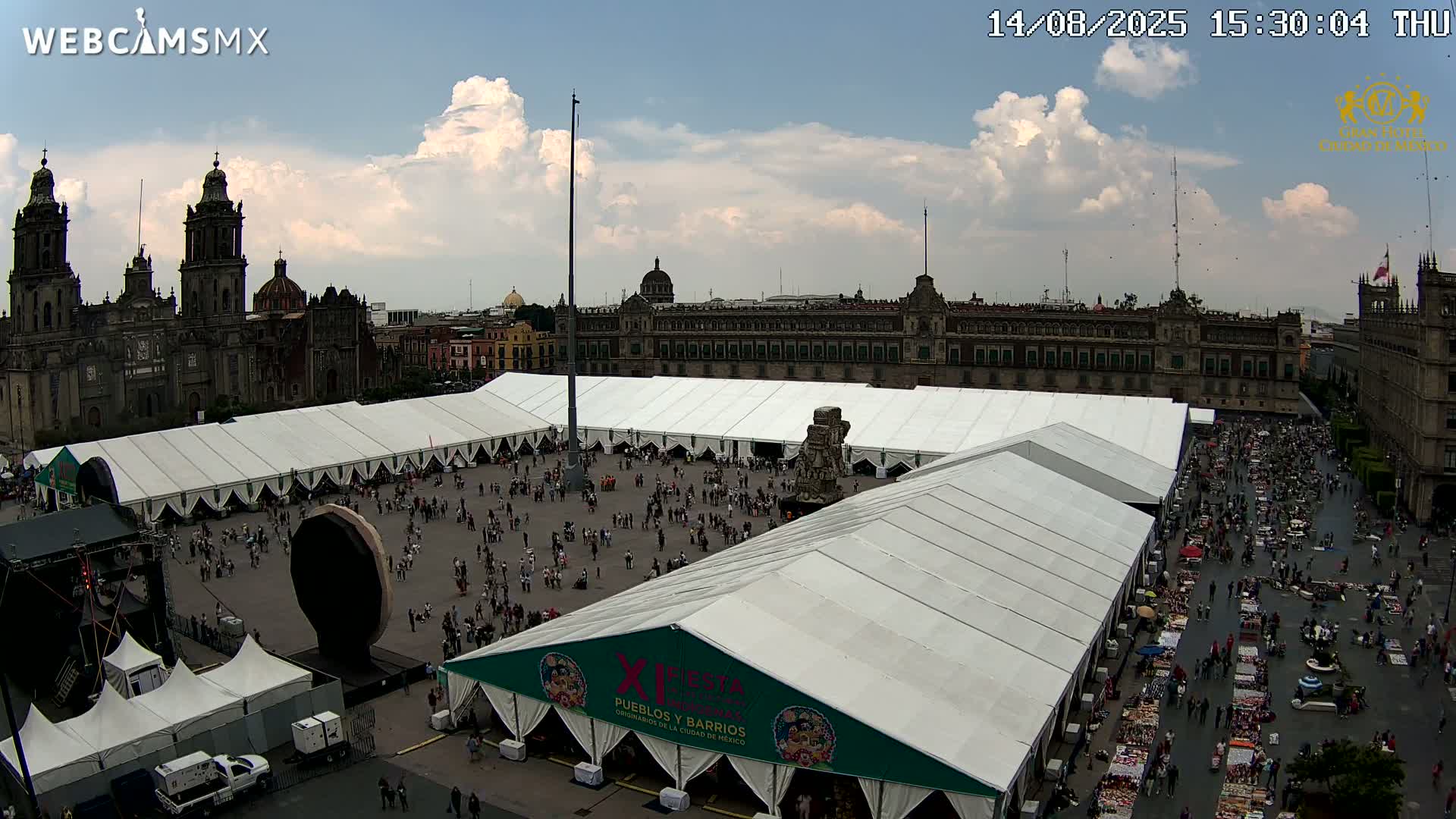 Plaza de la Constitución, Zocalo Square Ciudad de México Live Cam - Centro, Ciudad de Mexico, Mexico