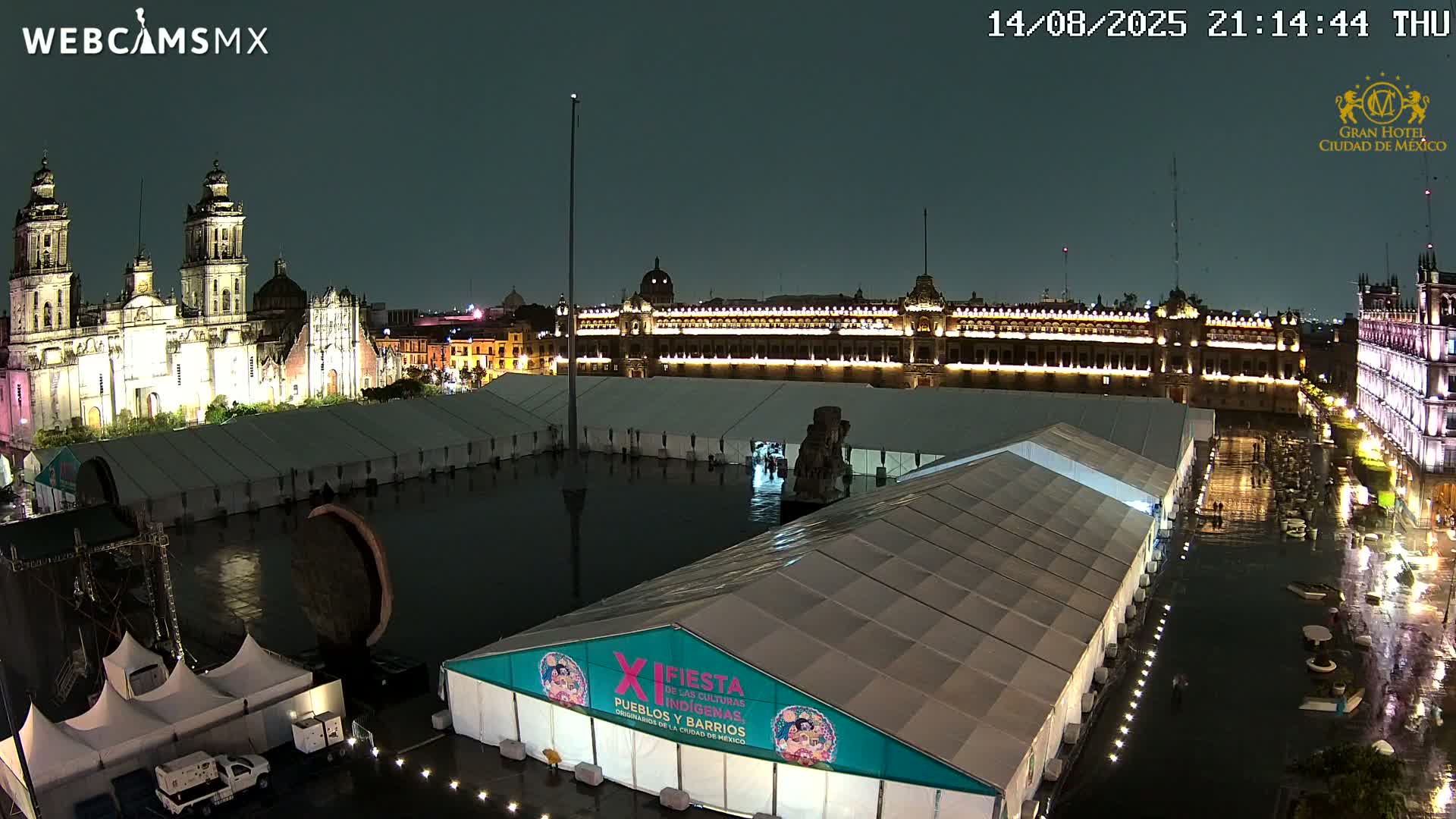 Plaza de la Constitución, Zocalo Square Ciudad de México Live Cam - Centro, Ciudad de Mexico, Mexico