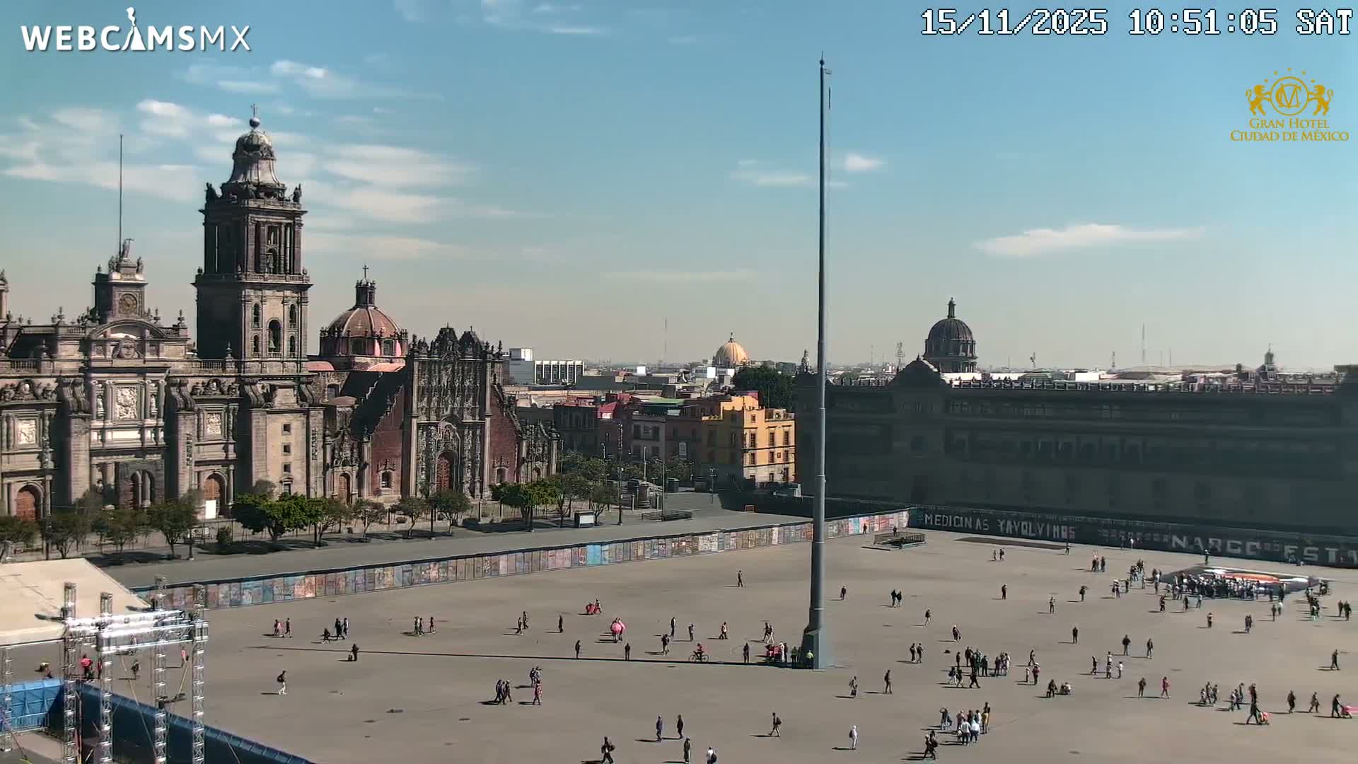 Plaza de la Constitución, Zocalo Square Ciudad de México Live Cam - Centro, Ciudad de Mexico, Mexico