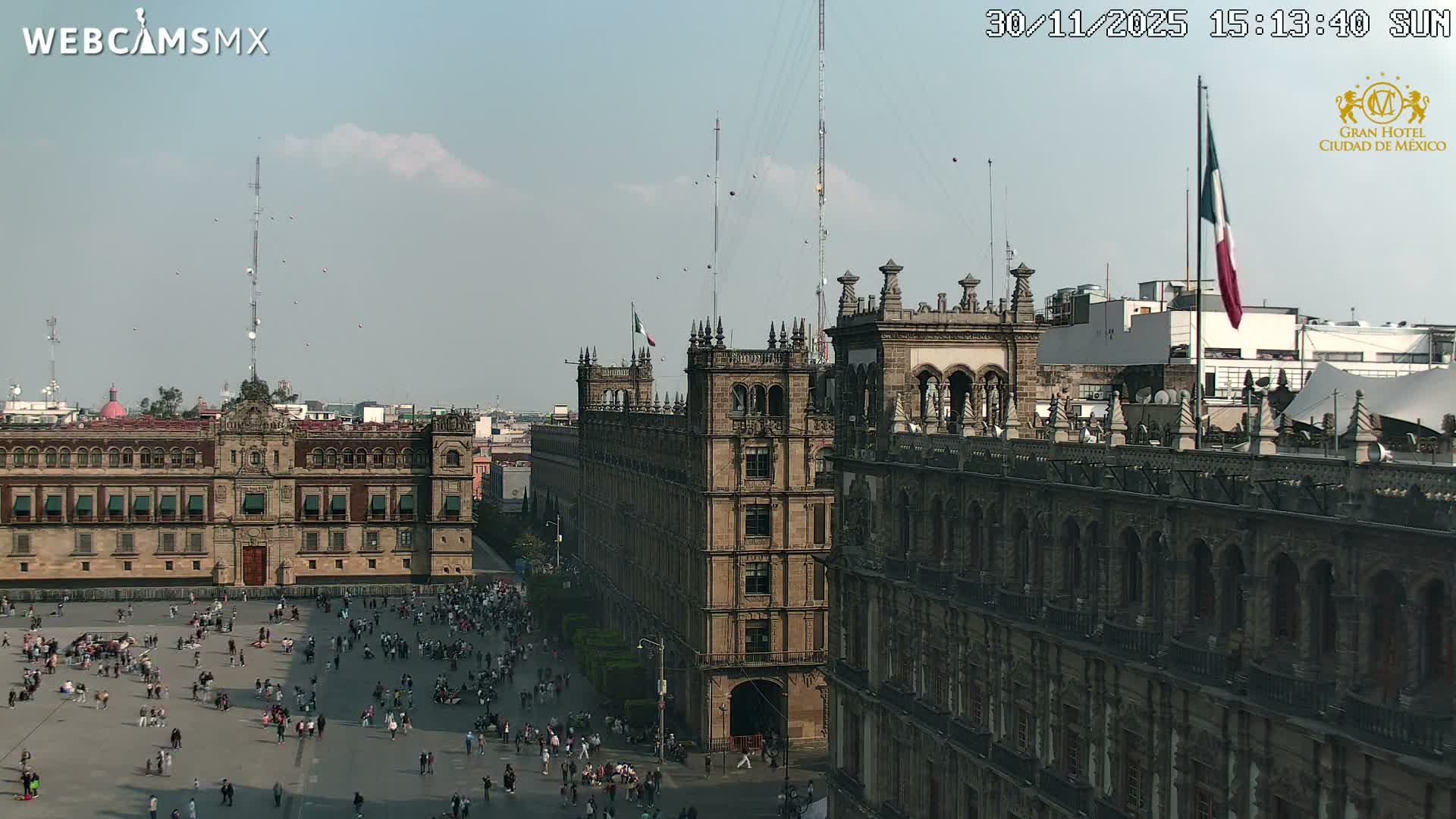 Plaza de la Constitución, Zocalo Square Ciudad de México Live Cam - Centro, Ciudad de Mexico, Mexico
