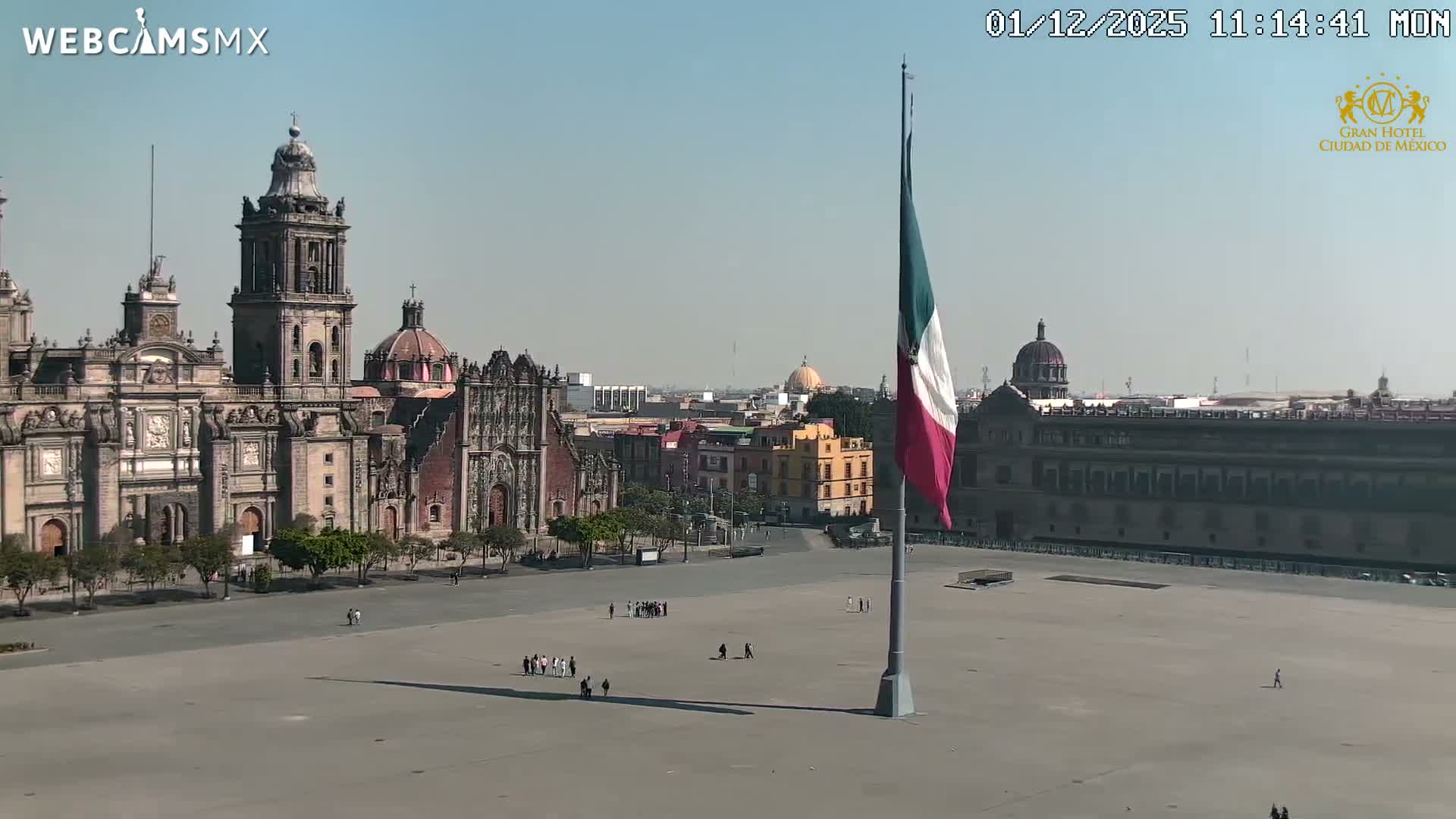 Plaza de la Constitución, Zocalo Square Ciudad de México Live Cam - Centro, Ciudad de Mexico, Mexico