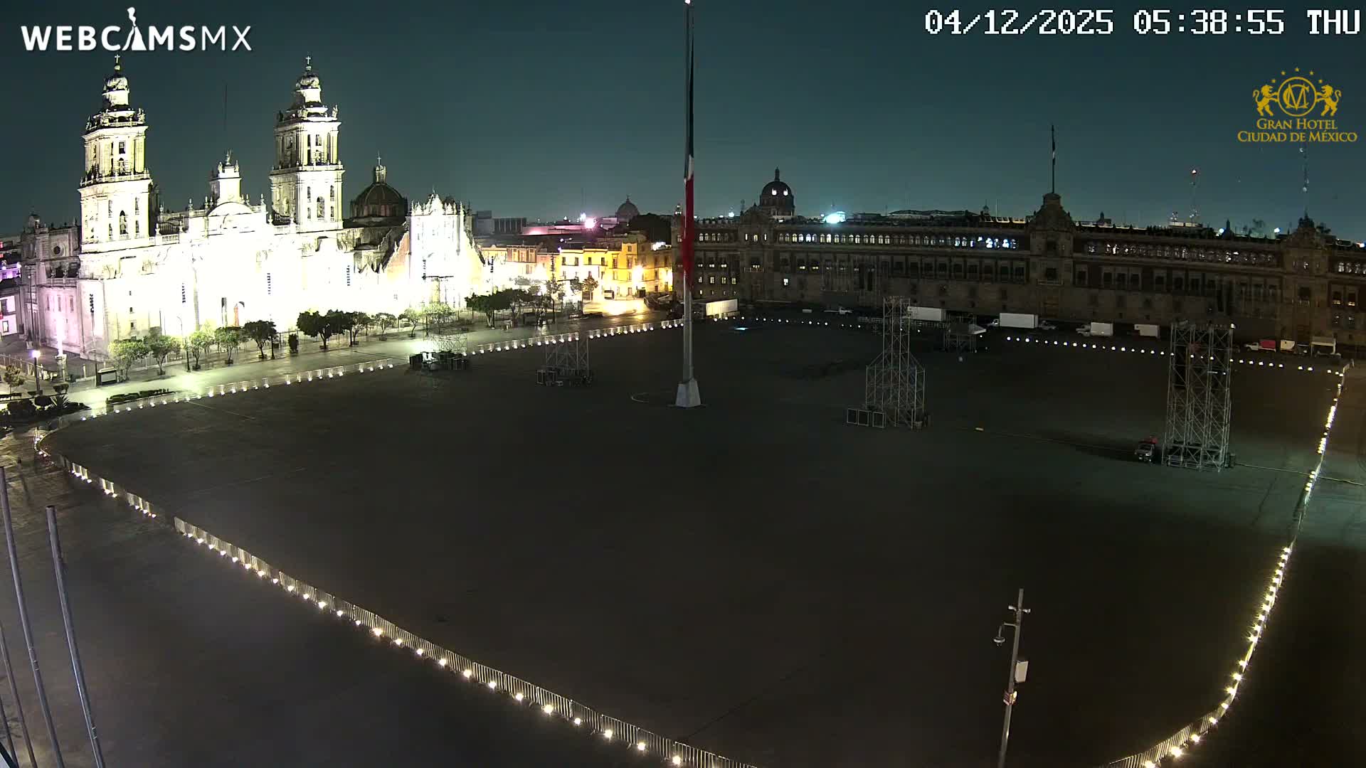 Plaza de la Constitución, Zocalo Square Ciudad de México Live Cam - Centro, Ciudad de Mexico, Mexico