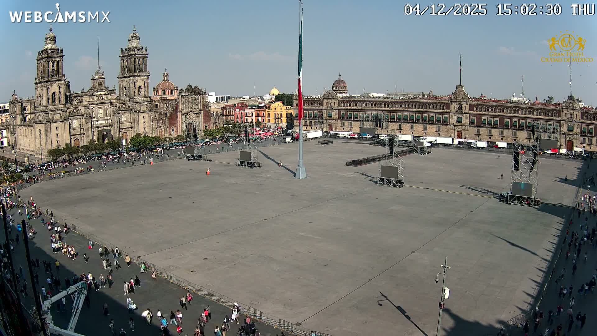 Plaza de la Constitución, Zocalo Square Ciudad de México Live Cam - Centro, Ciudad de Mexico, Mexico
