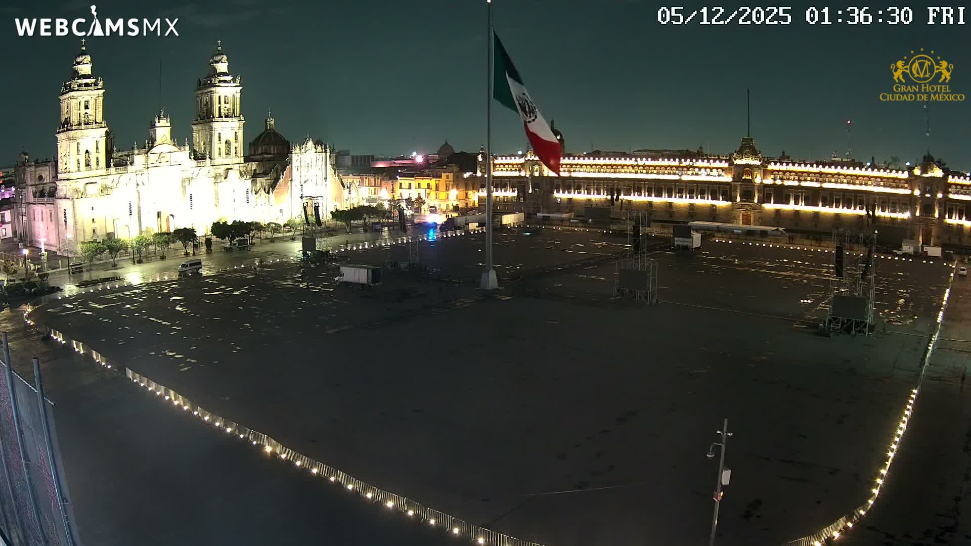 Plaza de la Constitución, Zocalo Square Ciudad de México Live Cam - Centro, Ciudad de Mexico, Mexico