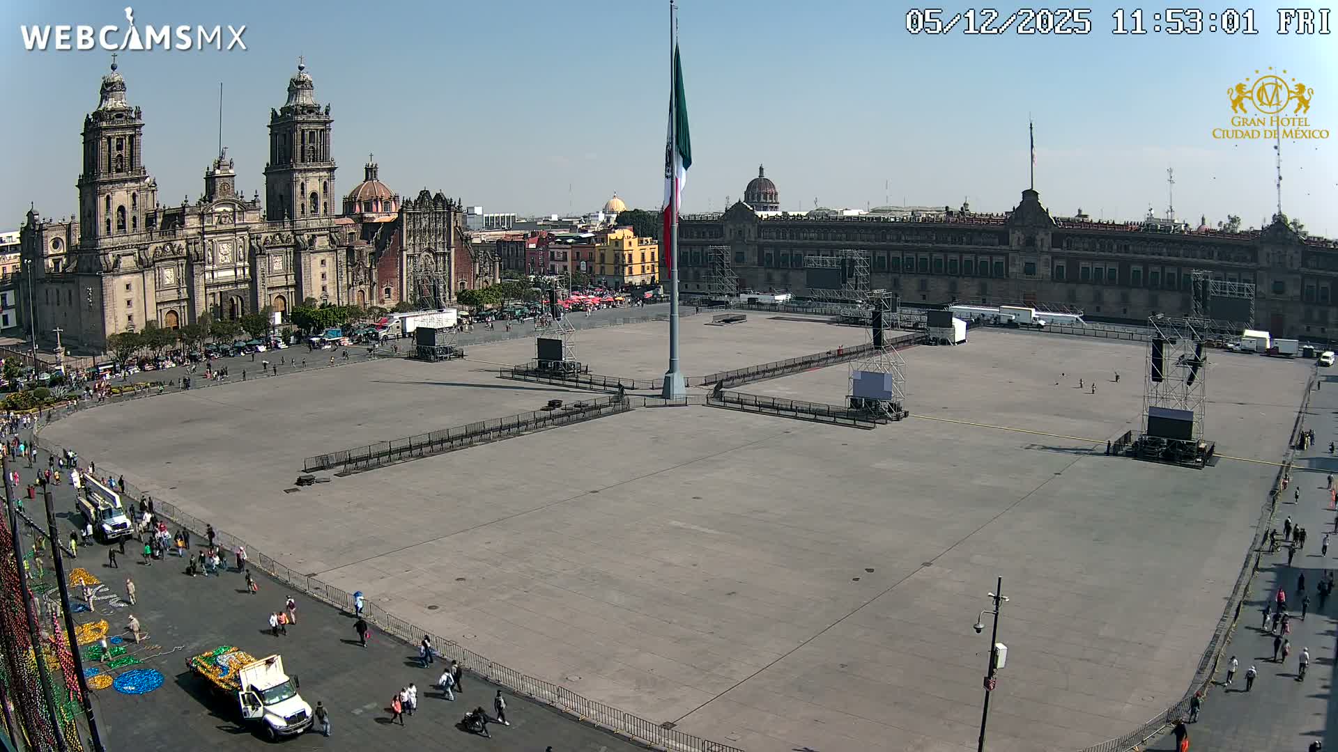 Plaza de la Constitución, Zocalo Square Ciudad de México Live Cam - Centro, Ciudad de Mexico, Mexico
