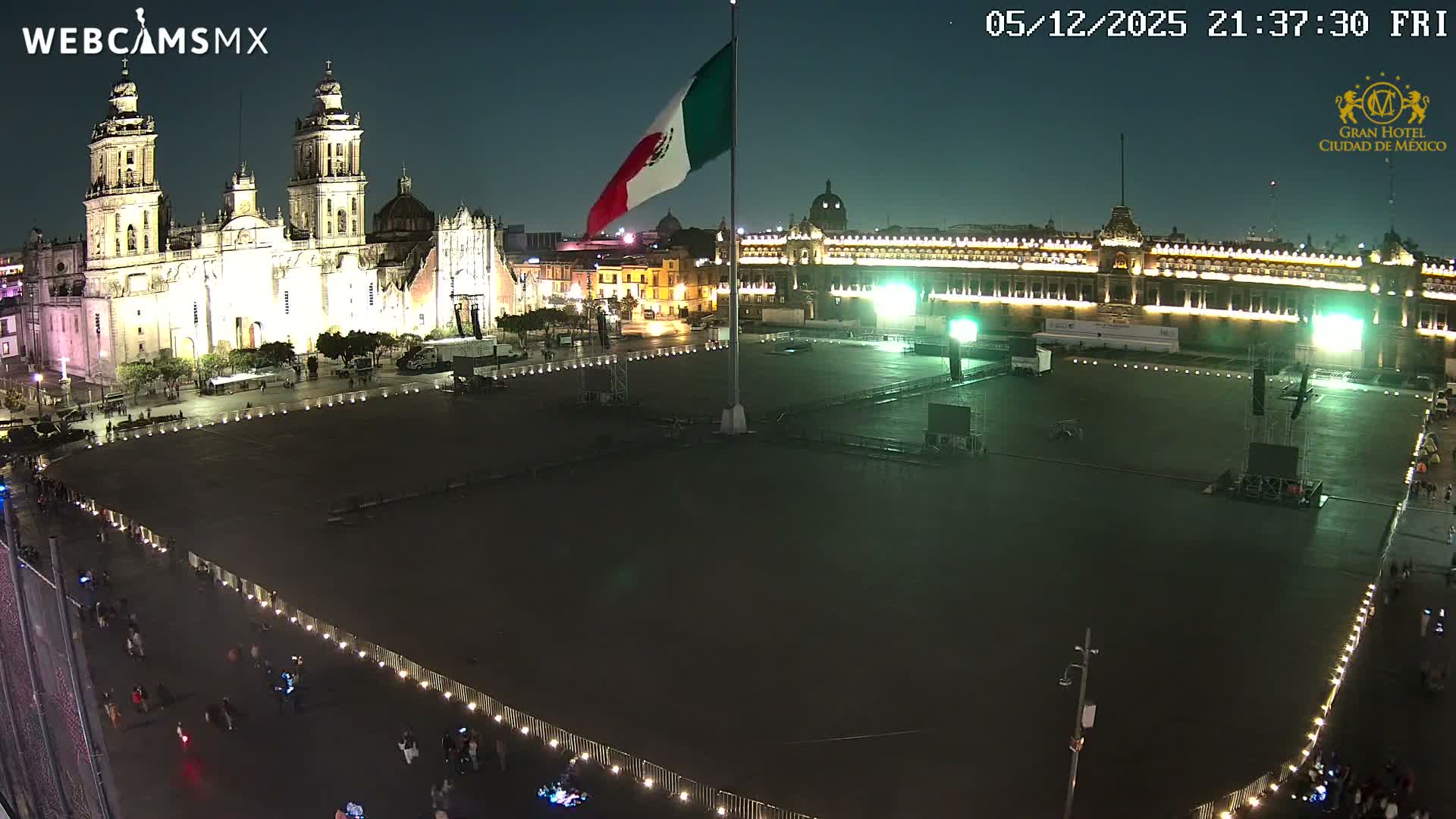 Plaza de la Constitución, Zocalo Square Ciudad de México Live Cam - Centro, Ciudad de Mexico, Mexico