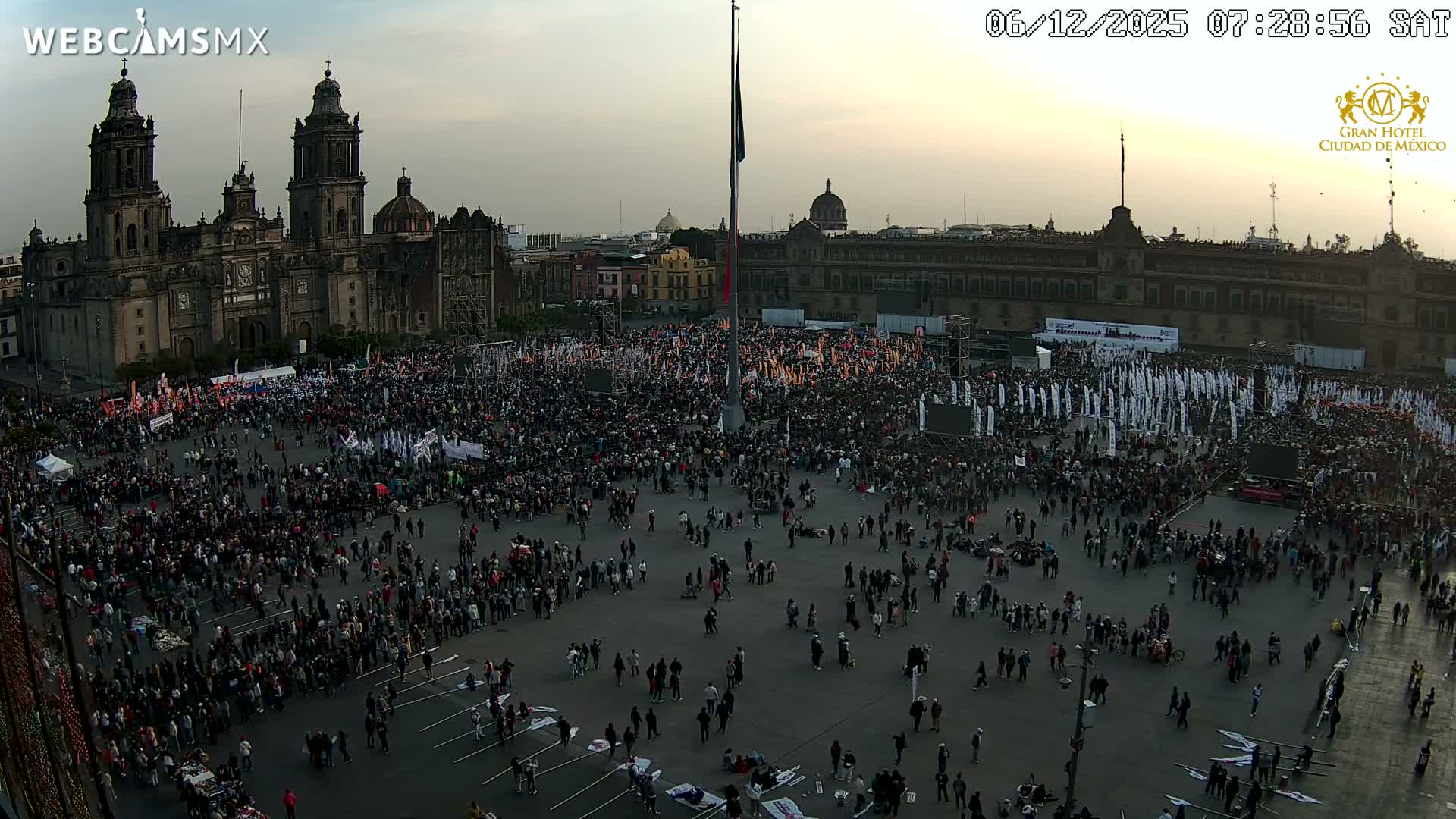 Plaza de la Constitución, Zocalo Square Ciudad de México Live Cam - Centro, Ciudad de Mexico, Mexico