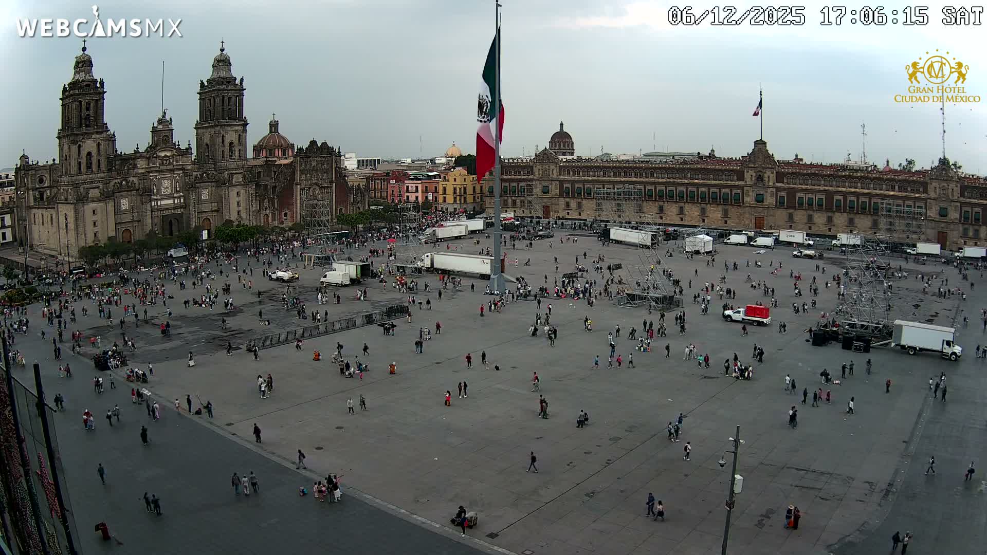 Plaza de la Constitución, Zocalo Square Ciudad de México Live Cam - Centro, Ciudad de Mexico, Mexico
