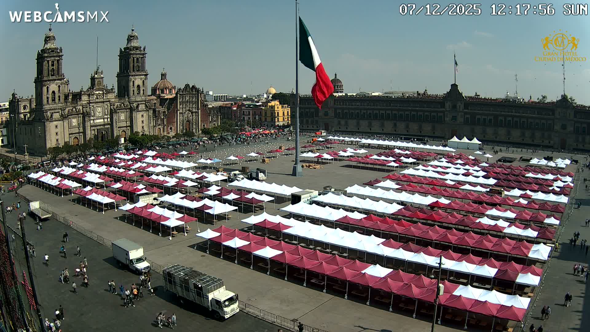 Plaza de la Constitución, Zocalo Square Ciudad de México Live Cam - Centro, Ciudad de Mexico, Mexico