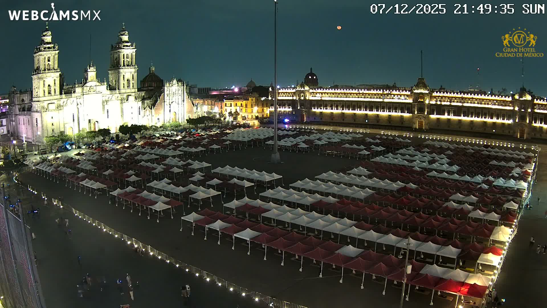 Plaza de la Constitución, Zocalo Square Ciudad de México Live Cam - Centro, Ciudad de Mexico, Mexico