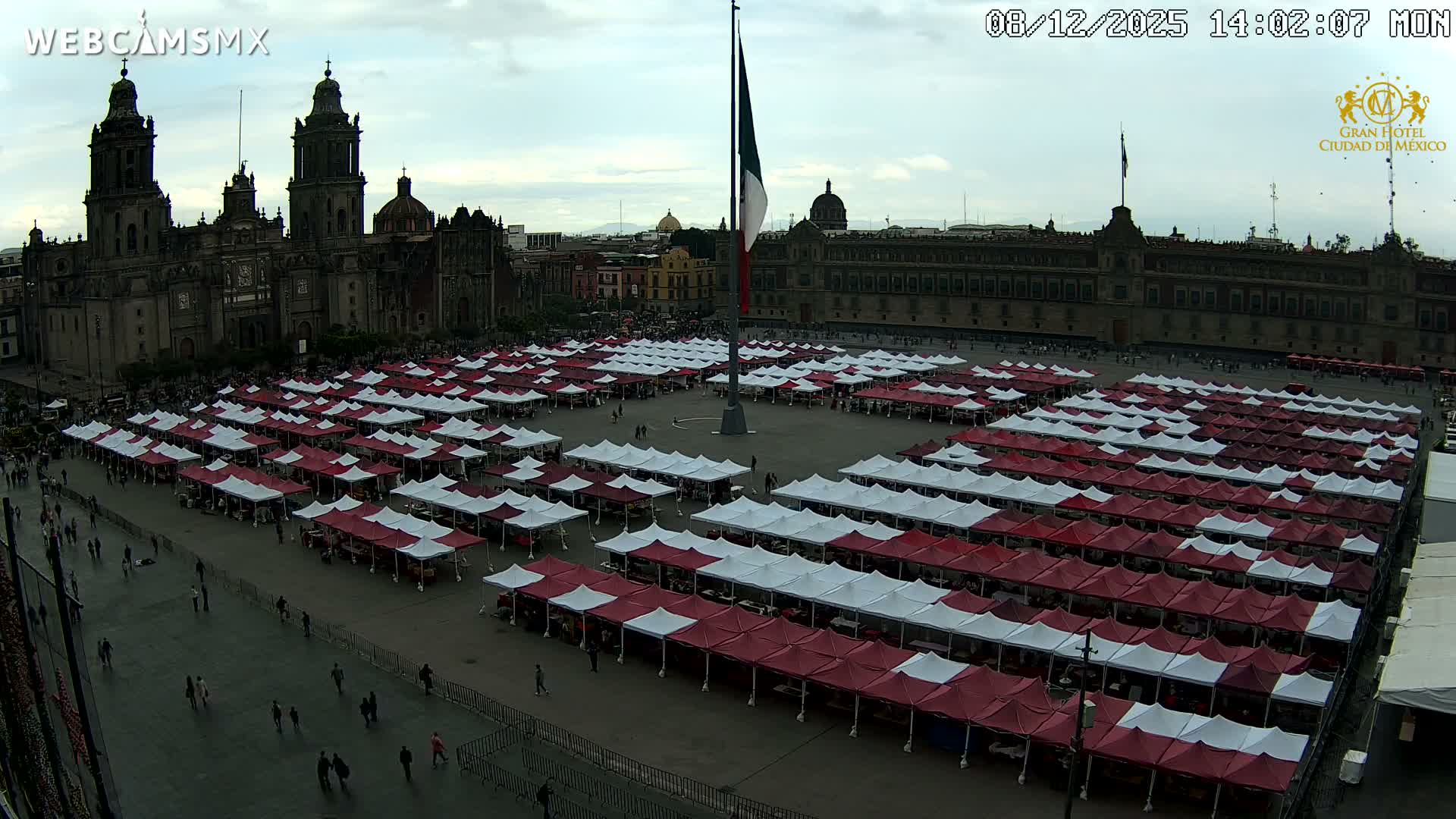 Plaza de la Constitución, Zocalo Square Ciudad de México Live Cam - Centro, Ciudad de Mexico, Mexico