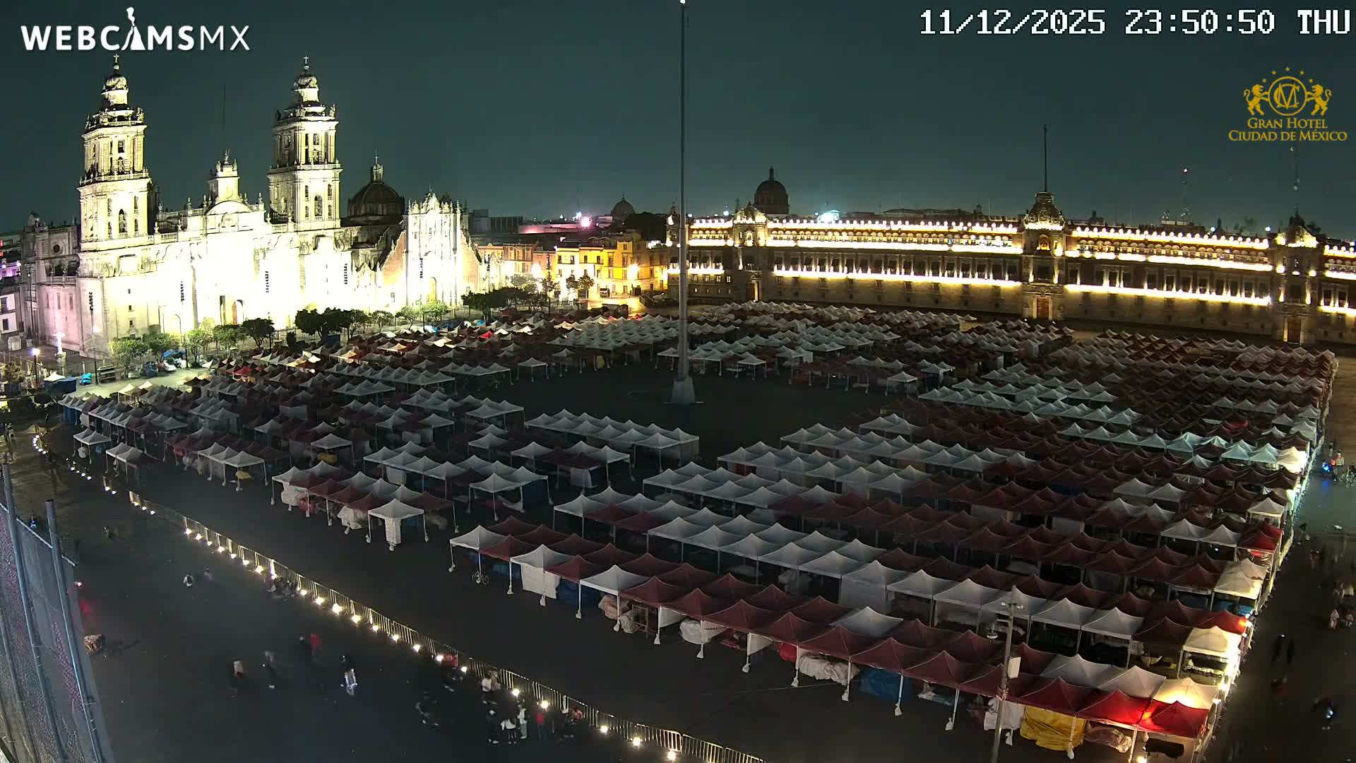 Plaza de la Constitución, Zocalo Square Ciudad de México Live Cam - Centro, Ciudad de Mexico, Mexico