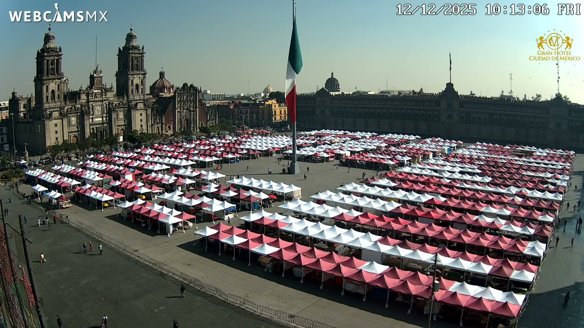 Plaza de la Constitución, Zocalo Square Ciudad de México Live Cam - Centro, Ciudad de Mexico, Mexico