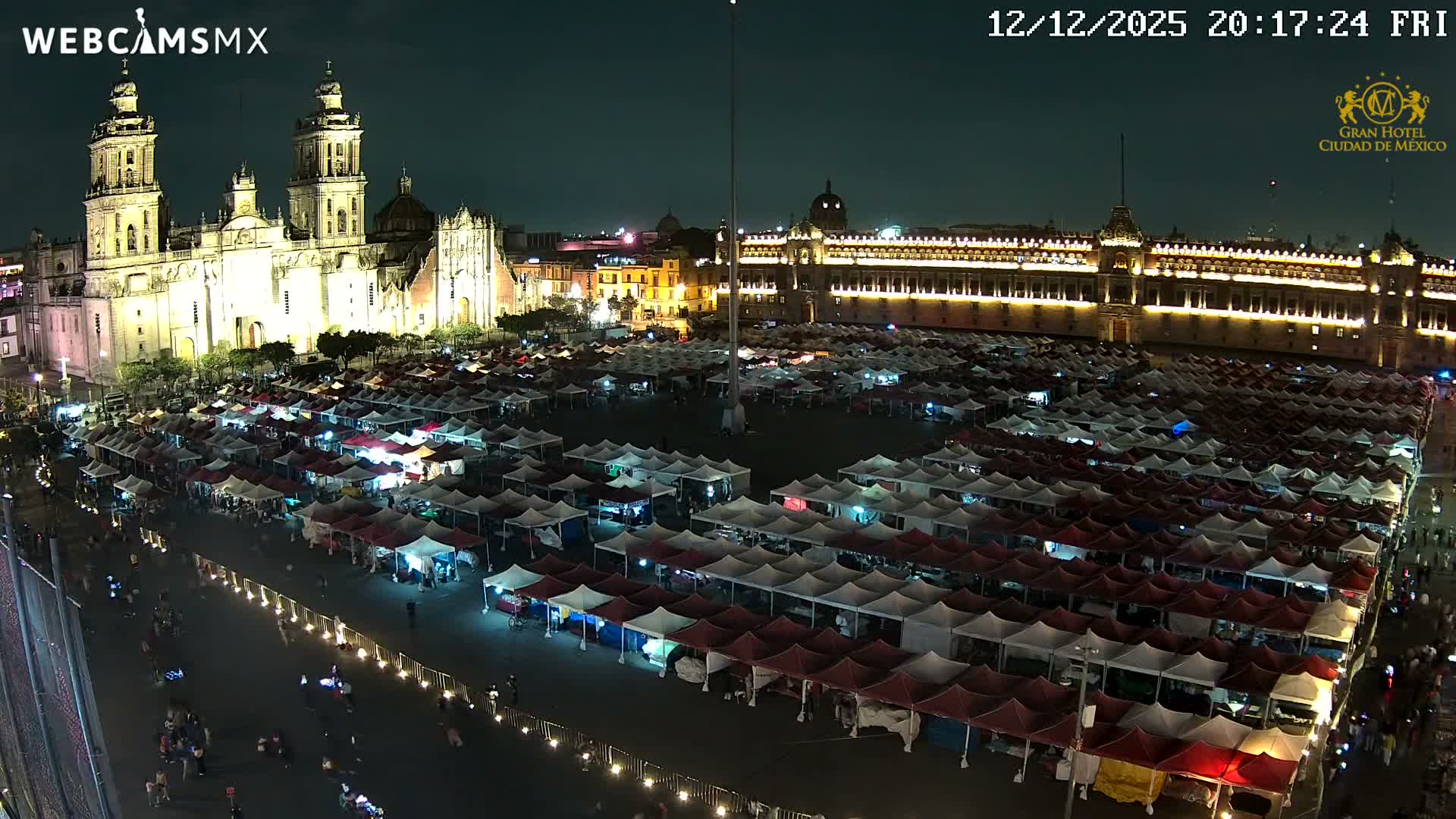 Plaza de la Constitución, Zocalo Square Ciudad de México Live Cam - Centro, Ciudad de Mexico, Mexico