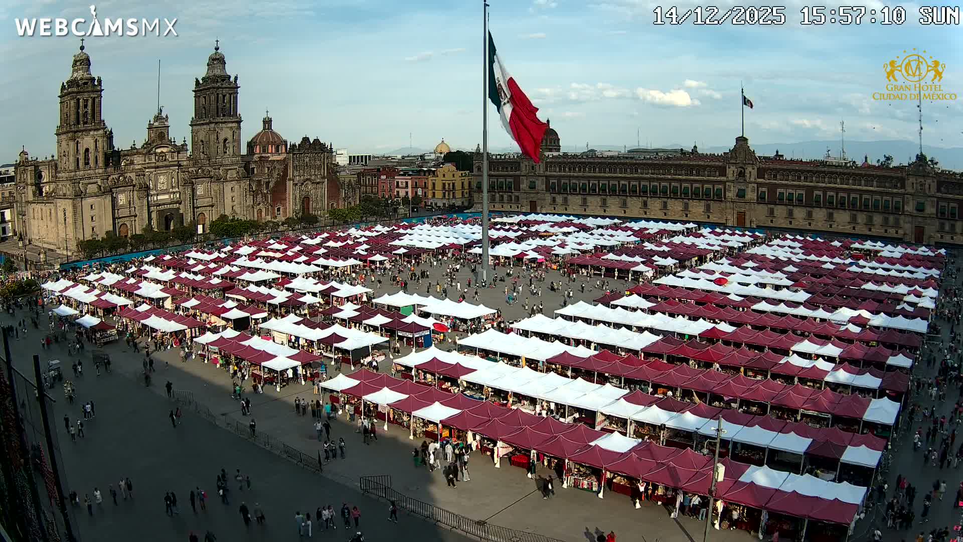 Plaza de la Constitución, Zocalo Square Ciudad de México Live Cam - Centro, Ciudad de Mexico, Mexico