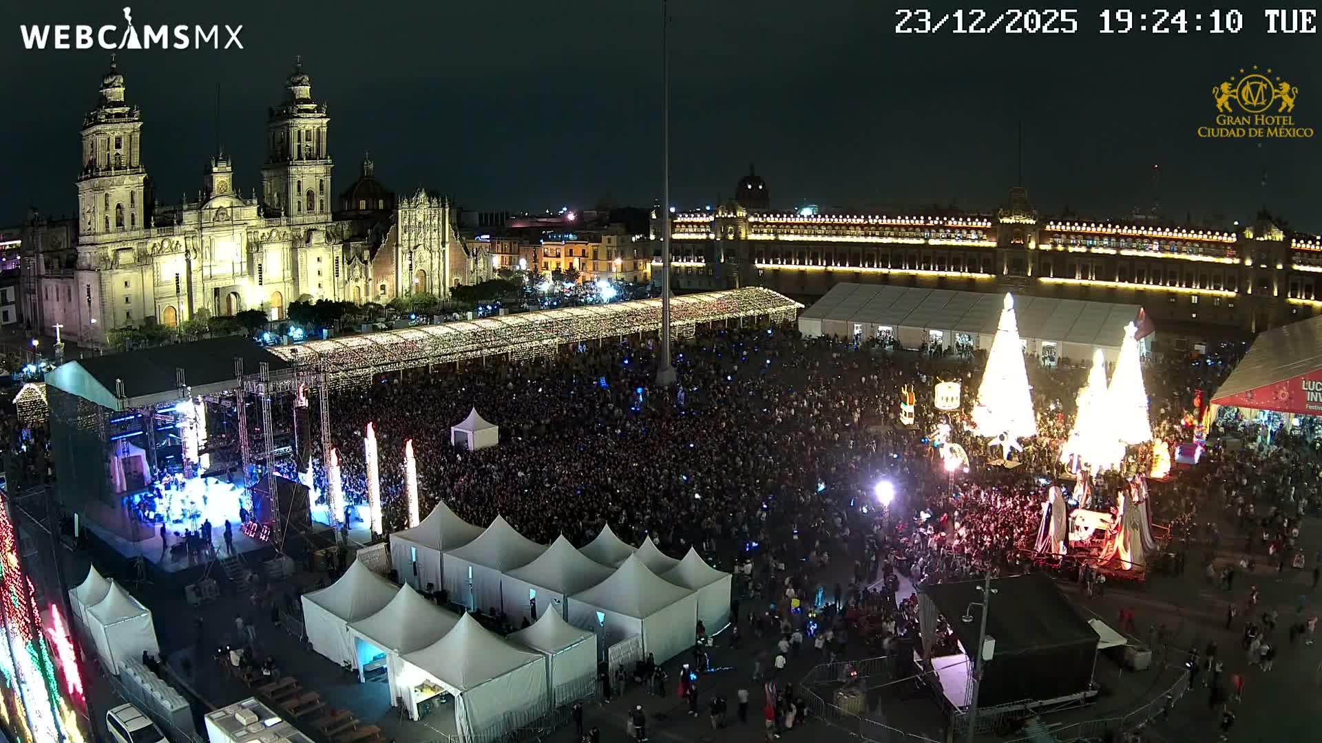 Plaza de la Constitución, Zocalo Square Ciudad de México Live Cam - Centro, Ciudad de Mexico, Mexico