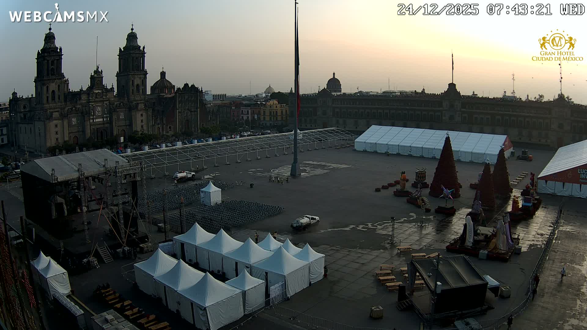 Plaza de la Constitución, Zocalo Square Ciudad de México Live Cam - Centro, Ciudad de Mexico, Mexico