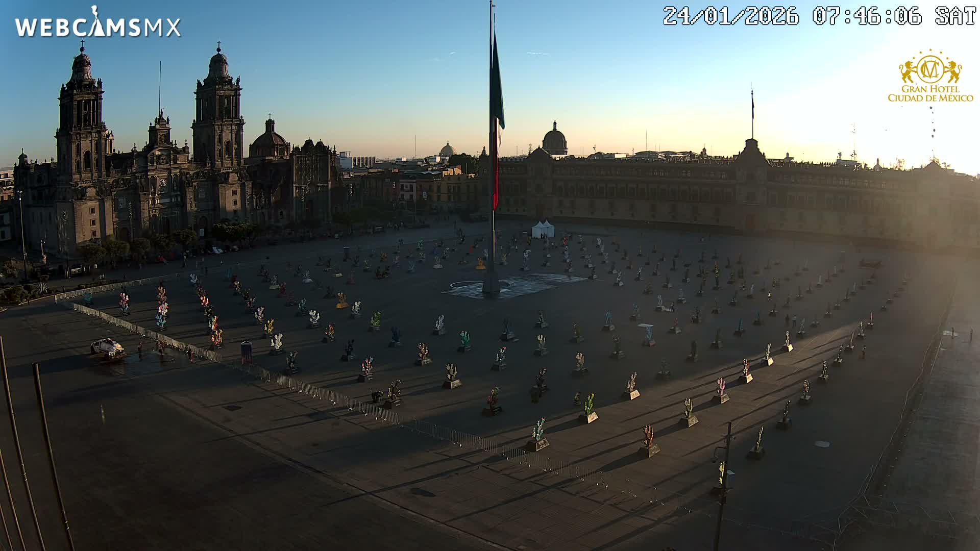 Plaza de la Constitución, Zocalo Square Ciudad de México Live Cam - Centro, Ciudad de Mexico, Mexico