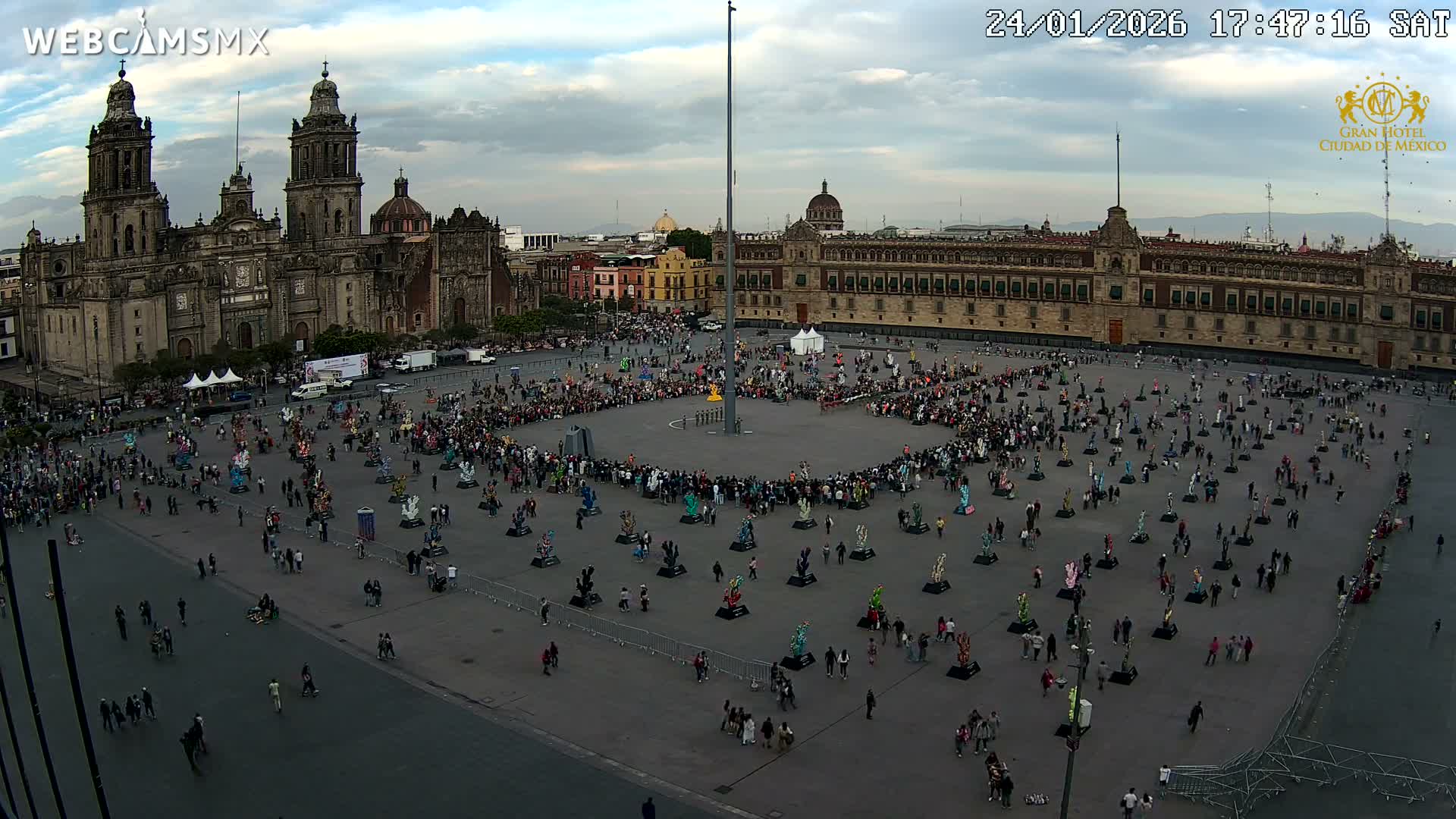 Plaza de la Constitución, Zocalo Square Ciudad de México Live Cam - Centro, Ciudad de Mexico, Mexico