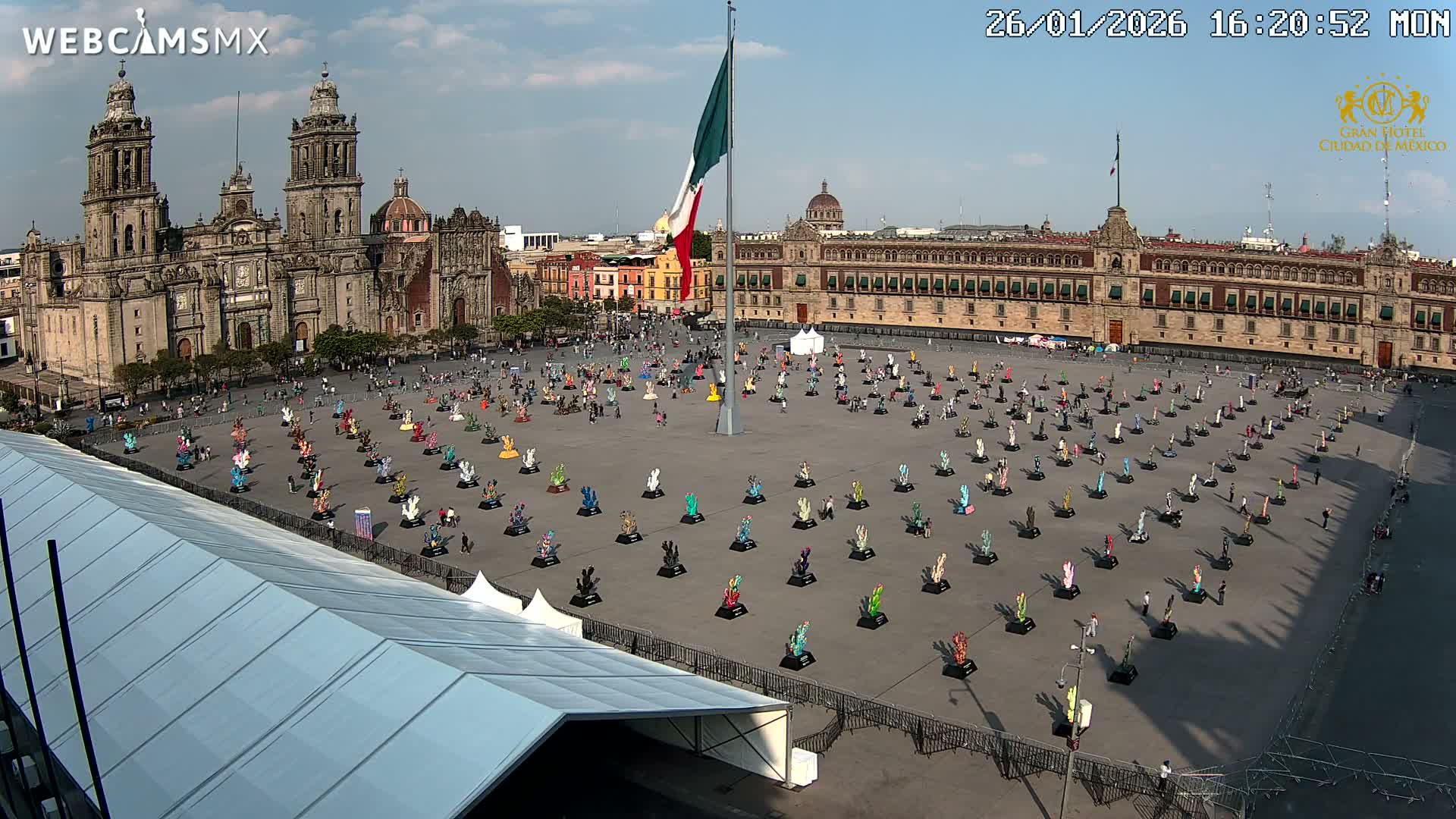 Plaza de la Constitución, Zocalo Square Ciudad de México Live Cam - Centro, Ciudad de Mexico, Mexico