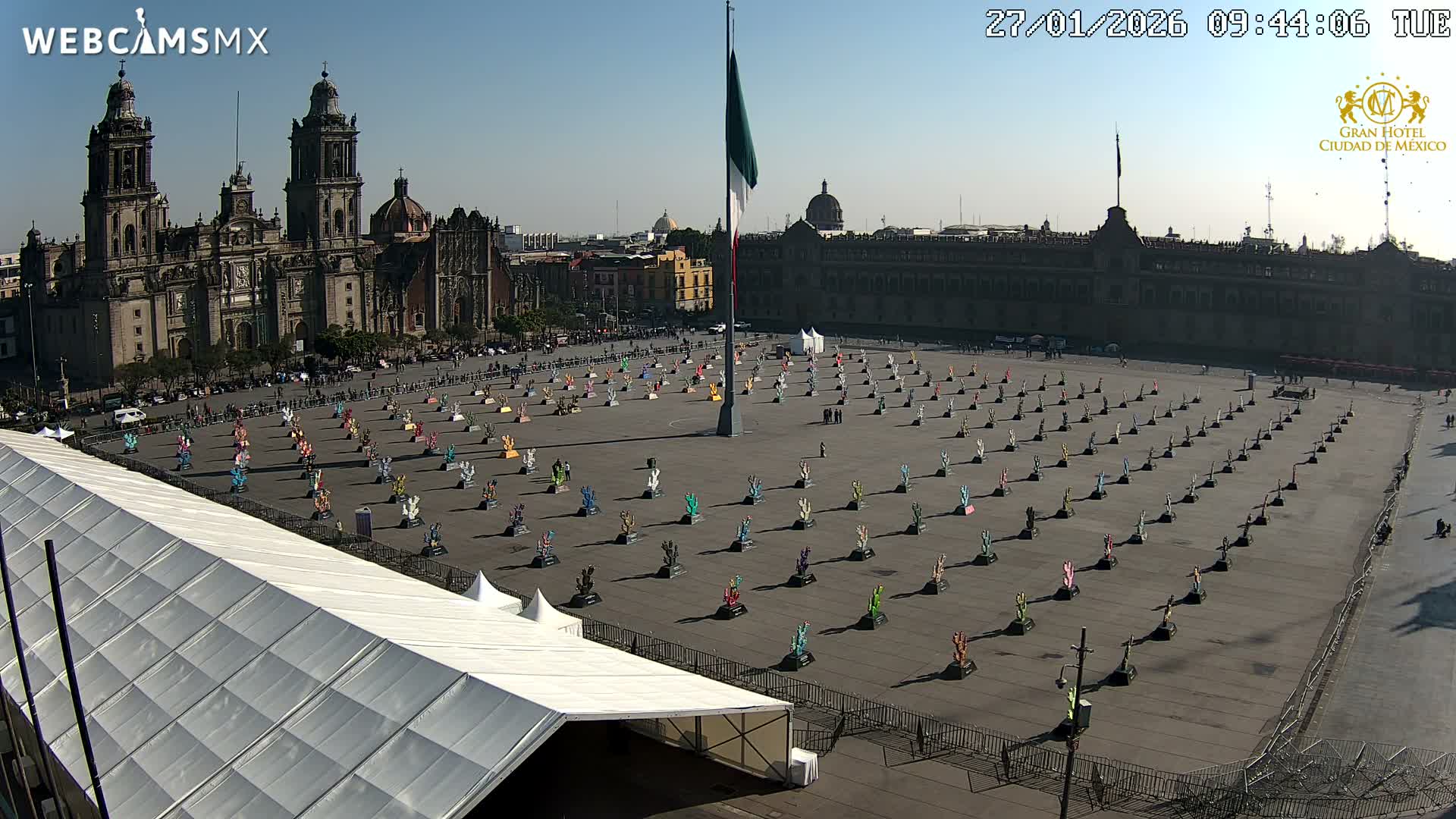 Plaza de la Constitución, Zocalo Square Ciudad de México Live Cam - Centro, Ciudad de Mexico, Mexico