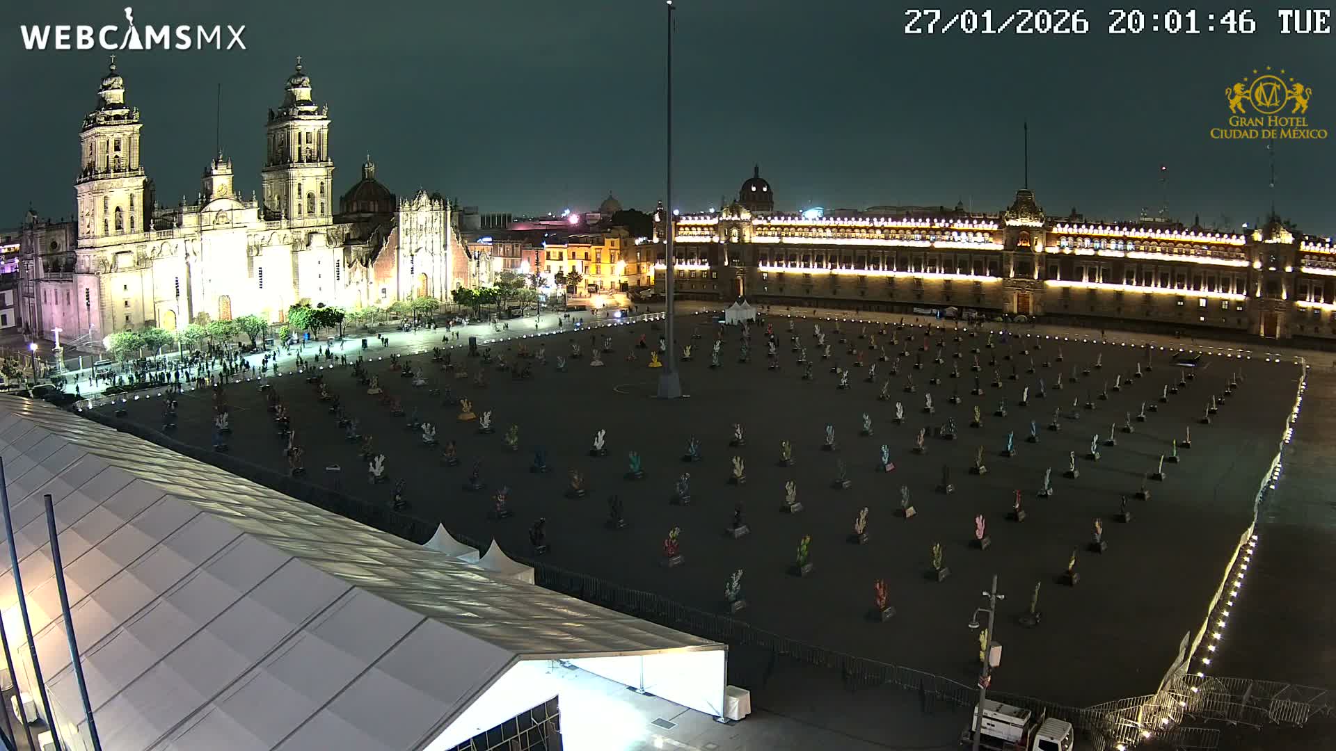 Plaza de la Constitución, Zocalo Square Ciudad de México Live Cam - Centro, Ciudad de Mexico, Mexico