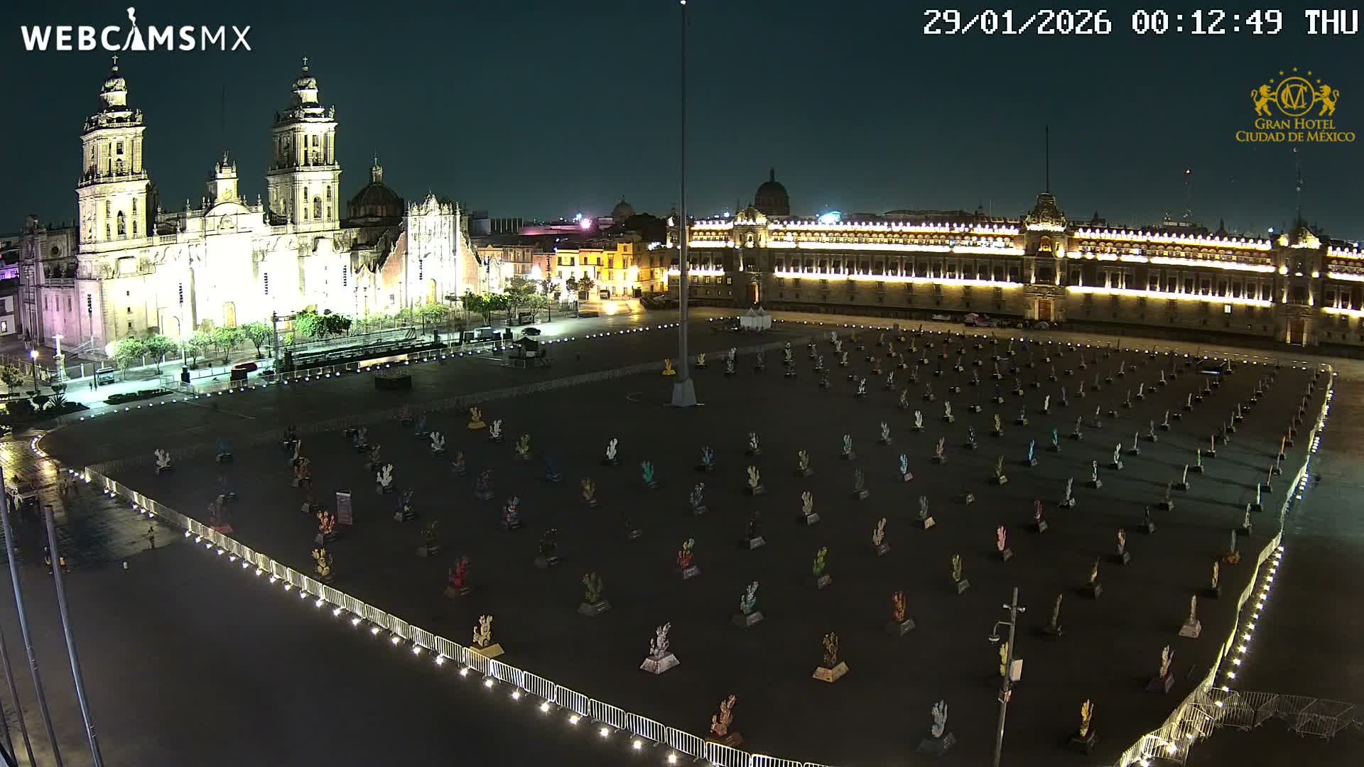 Plaza de la Constitución, Zocalo Square Ciudad de México Live Cam - Centro, Ciudad de Mexico, Mexico
