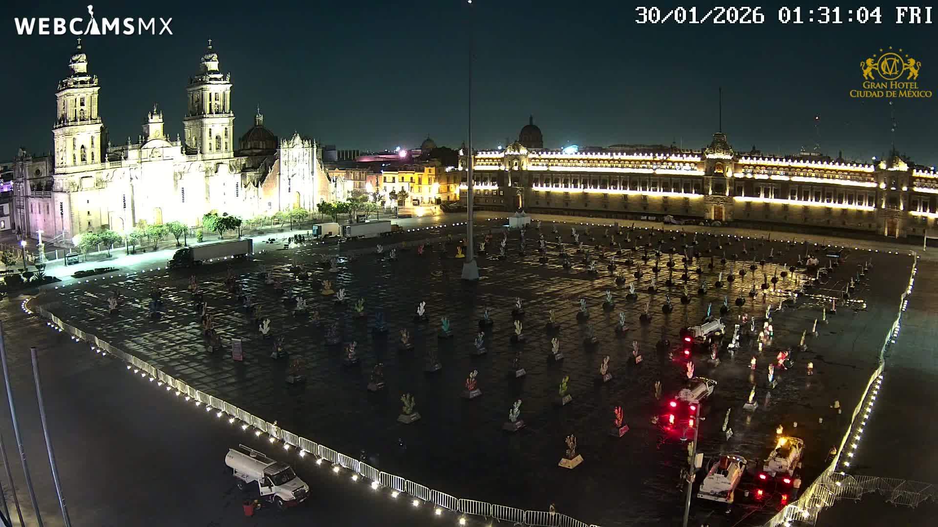 Plaza de la Constitución, Zocalo Square Ciudad de México Live Cam - Centro, Ciudad de Mexico, Mexico